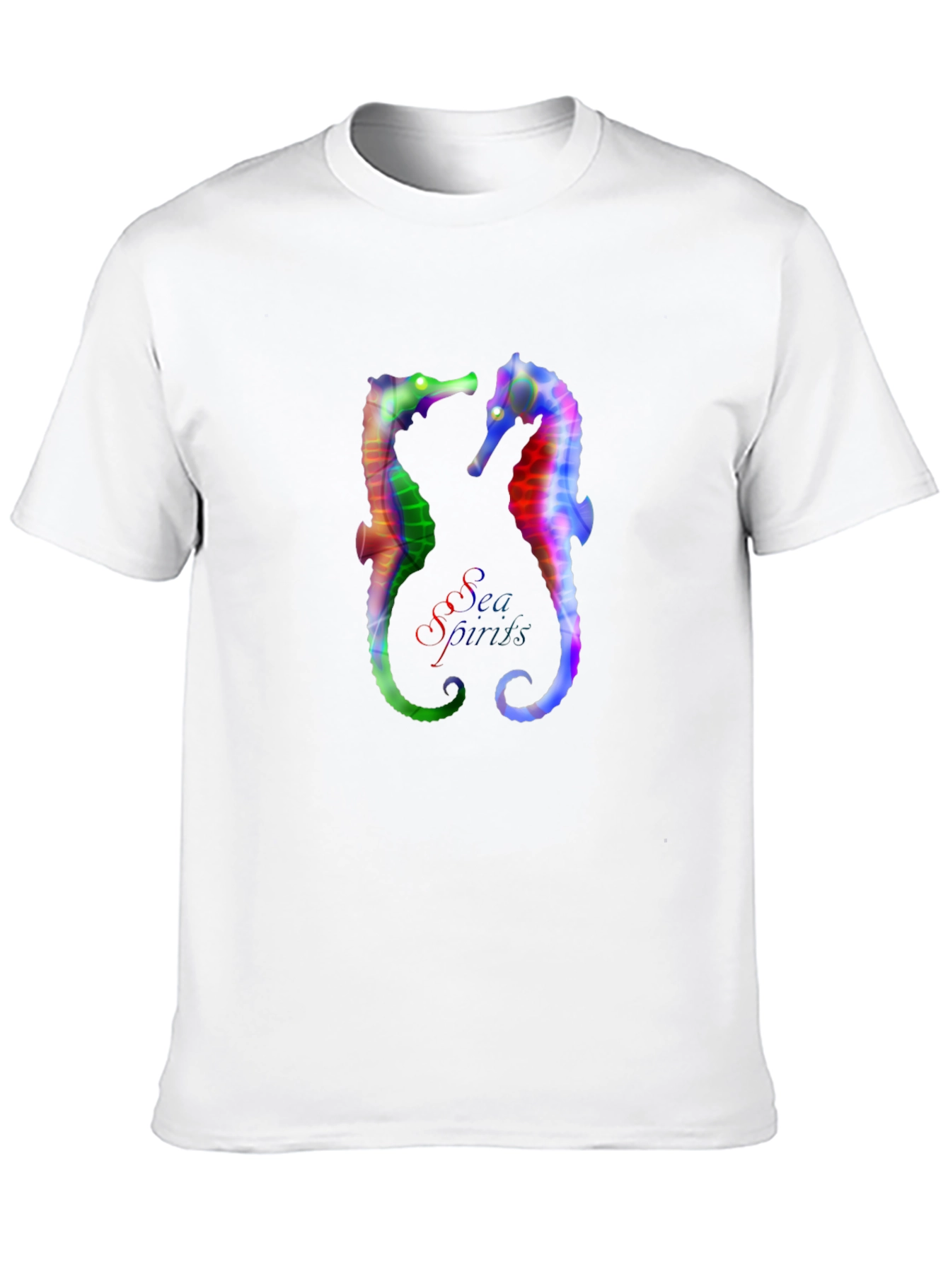 Rainbow Seahorse Graphic Tee - Unique Design