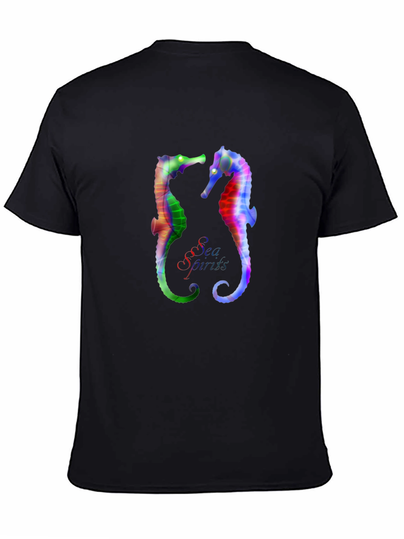 Rainbow Seahorse Graphic Tee - Unique Design