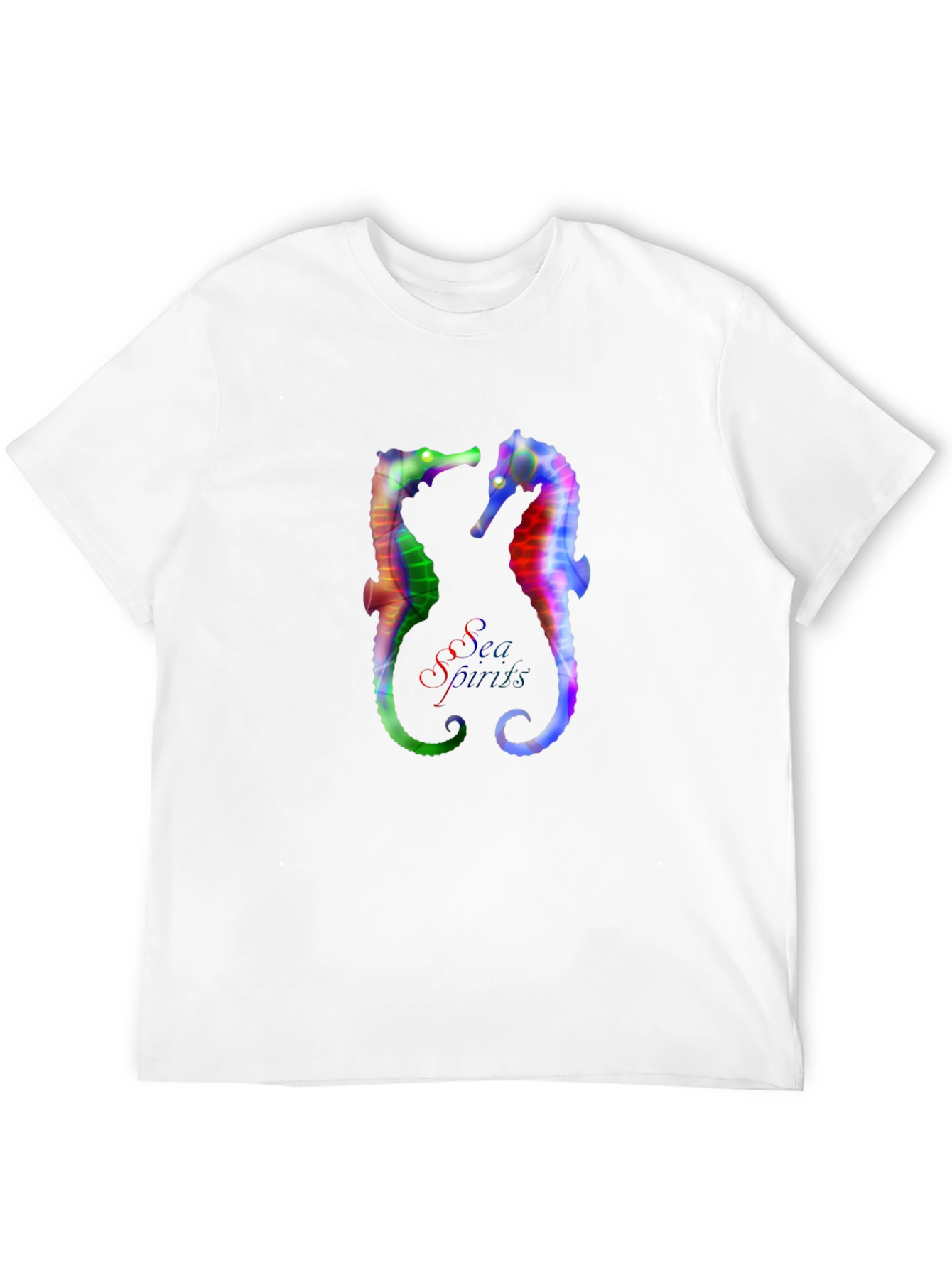 Rainbow Seahorse Graphic Tee - Unique Design