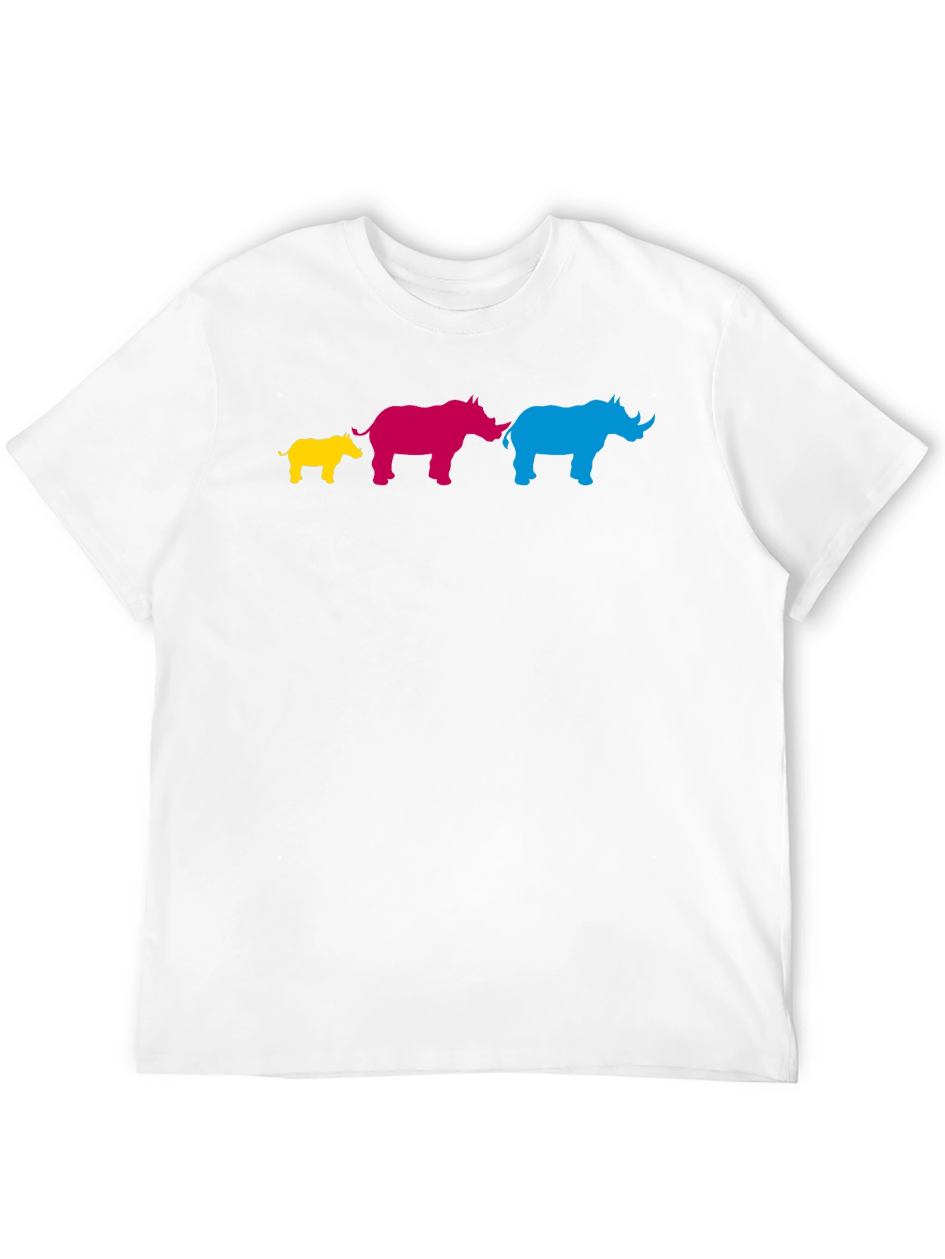 Colorful Rhino Family T-Shirt