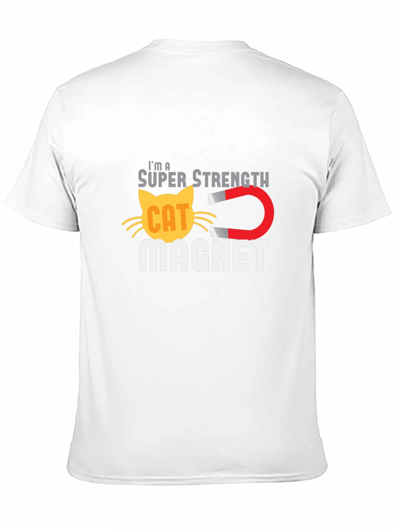 Super Strength Cat Magnet Graphic T-Shirt