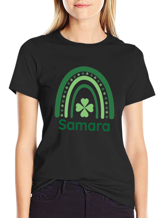 St. Patricks Day Rainbow Shamrock Personalized T-Shirt