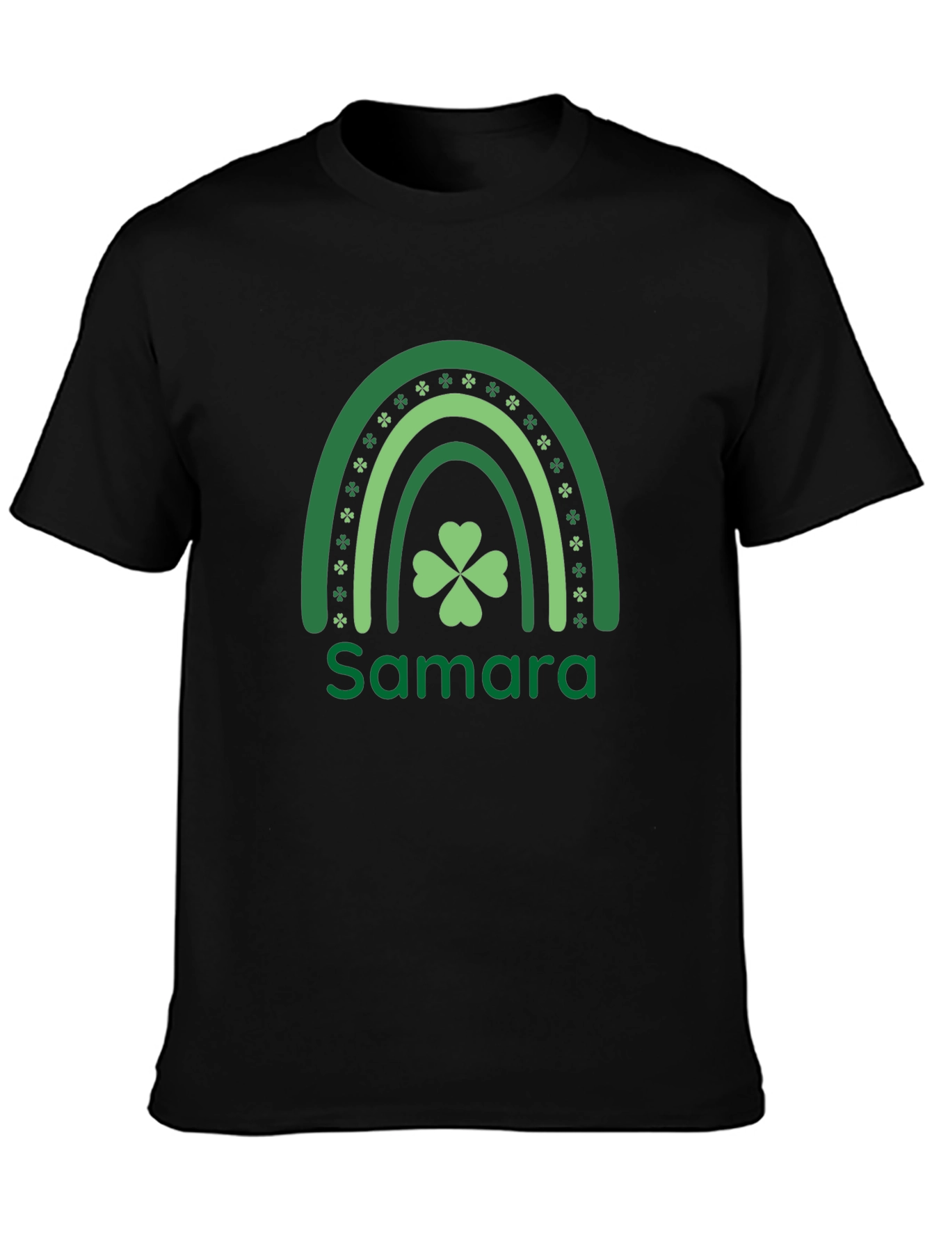 St. Patricks Day Rainbow Shamrock Personalized T-Shirt