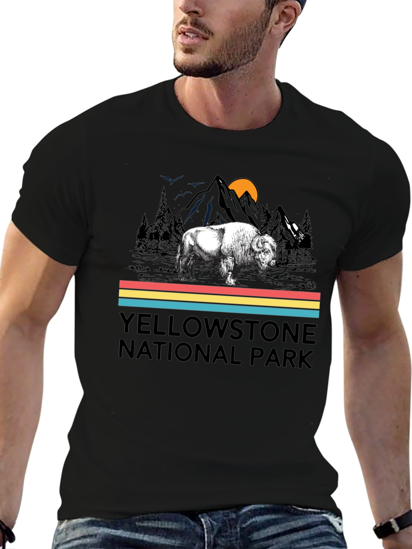 Yellowstone National Park Bison Graphic T-Shirt