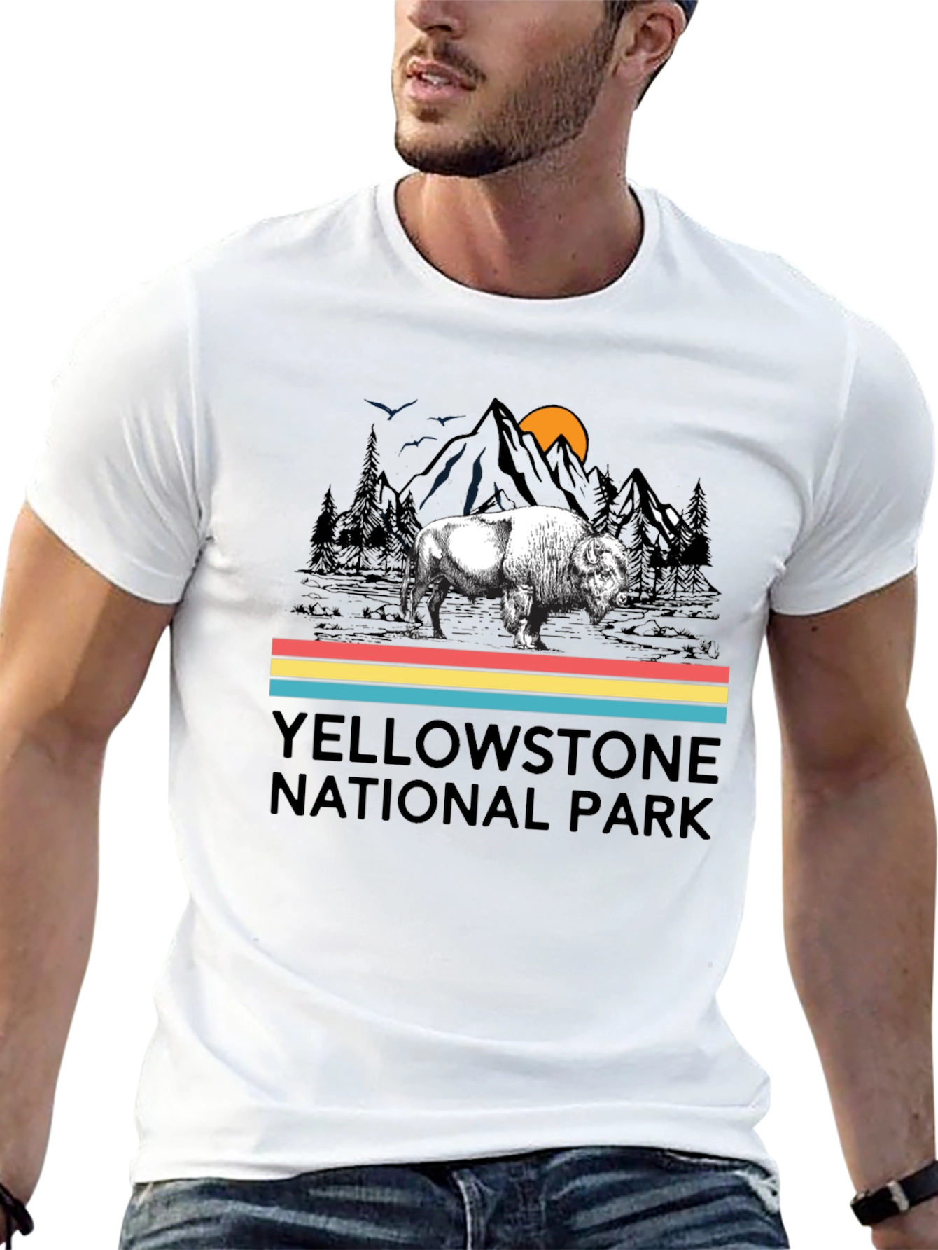 Yellowstone National Park Bison Graphic T-Shirt