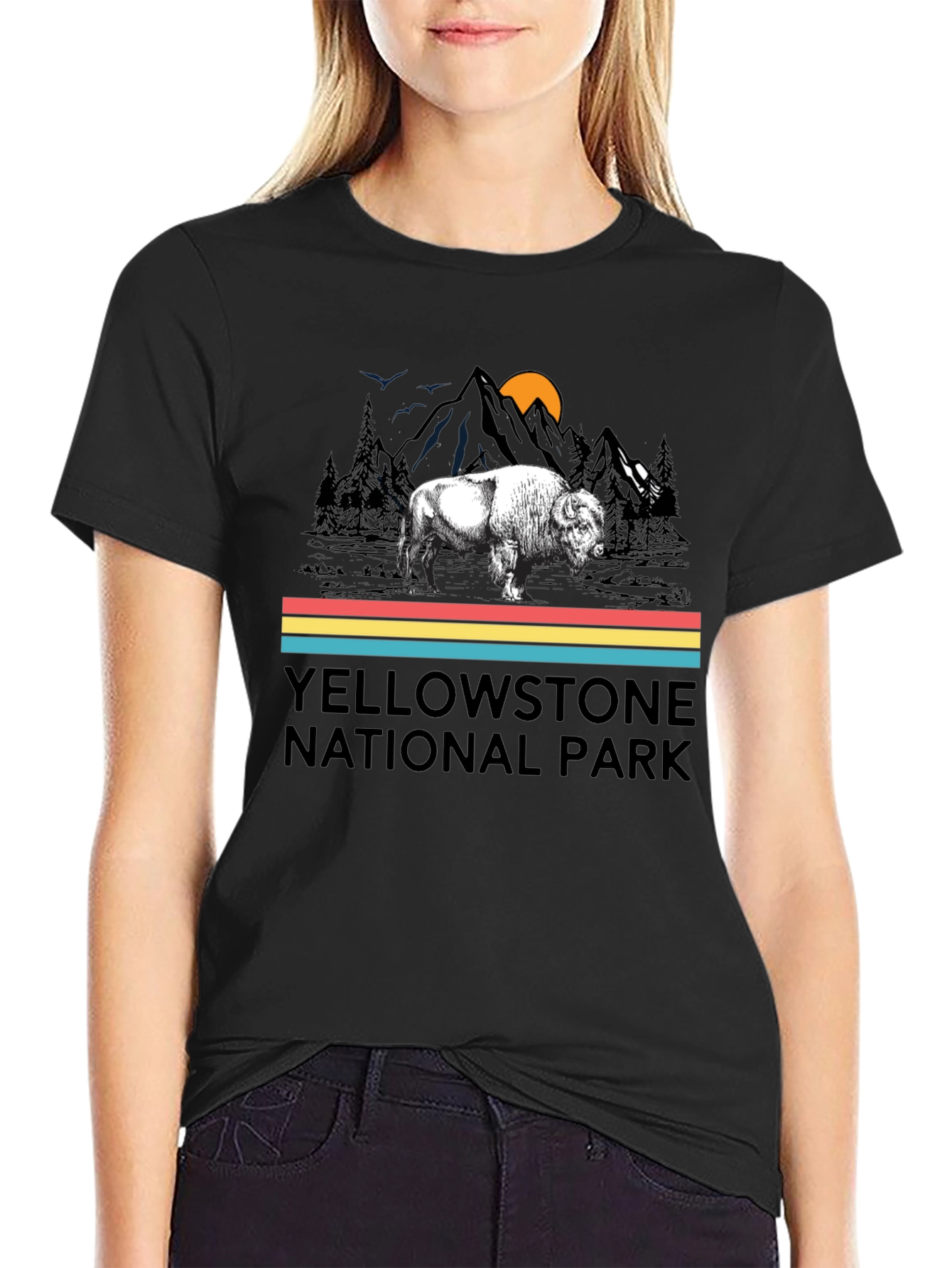 Yellowstone National Park Bison Graphic T-Shirt