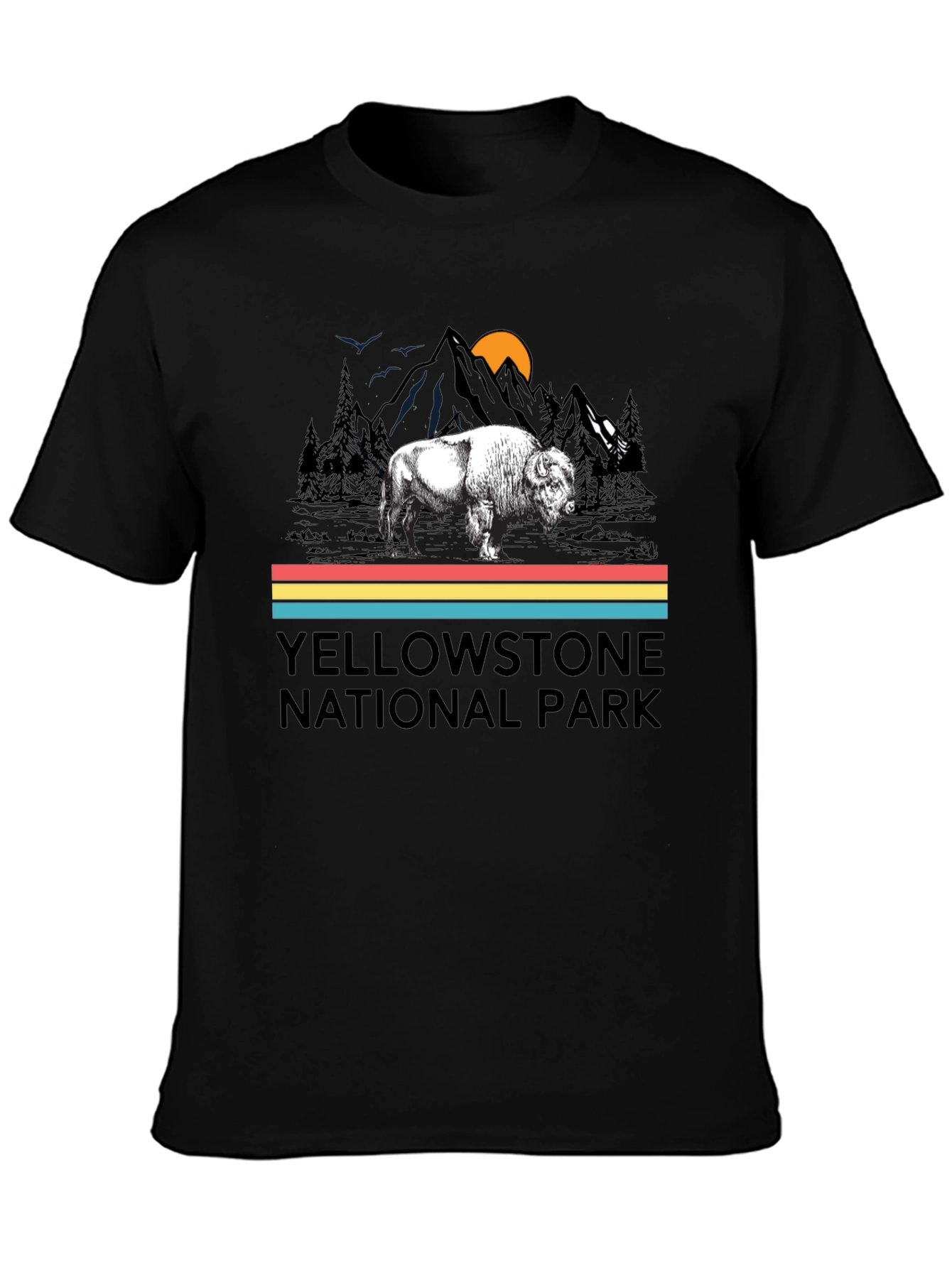 Yellowstone National Park Bison Graphic T-Shirt