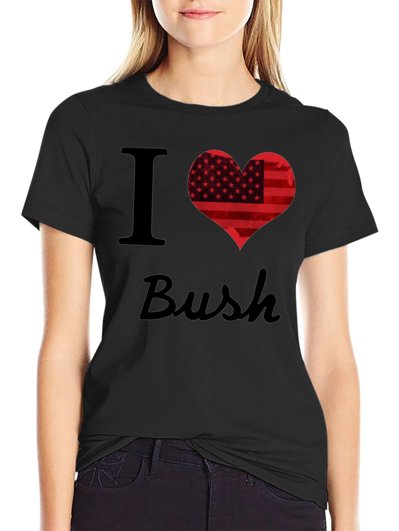 I Heart Bush T-Shirt - Patriotic Design