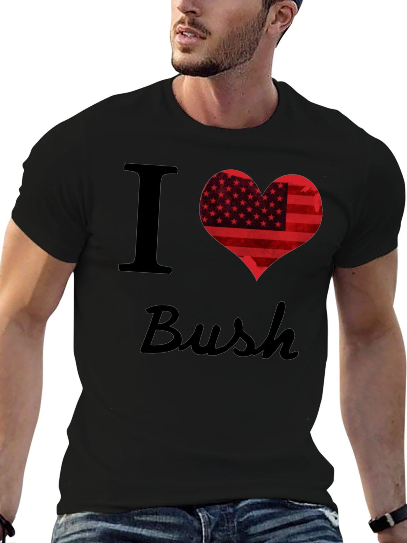 I Heart Bush T-Shirt - Patriotic Design