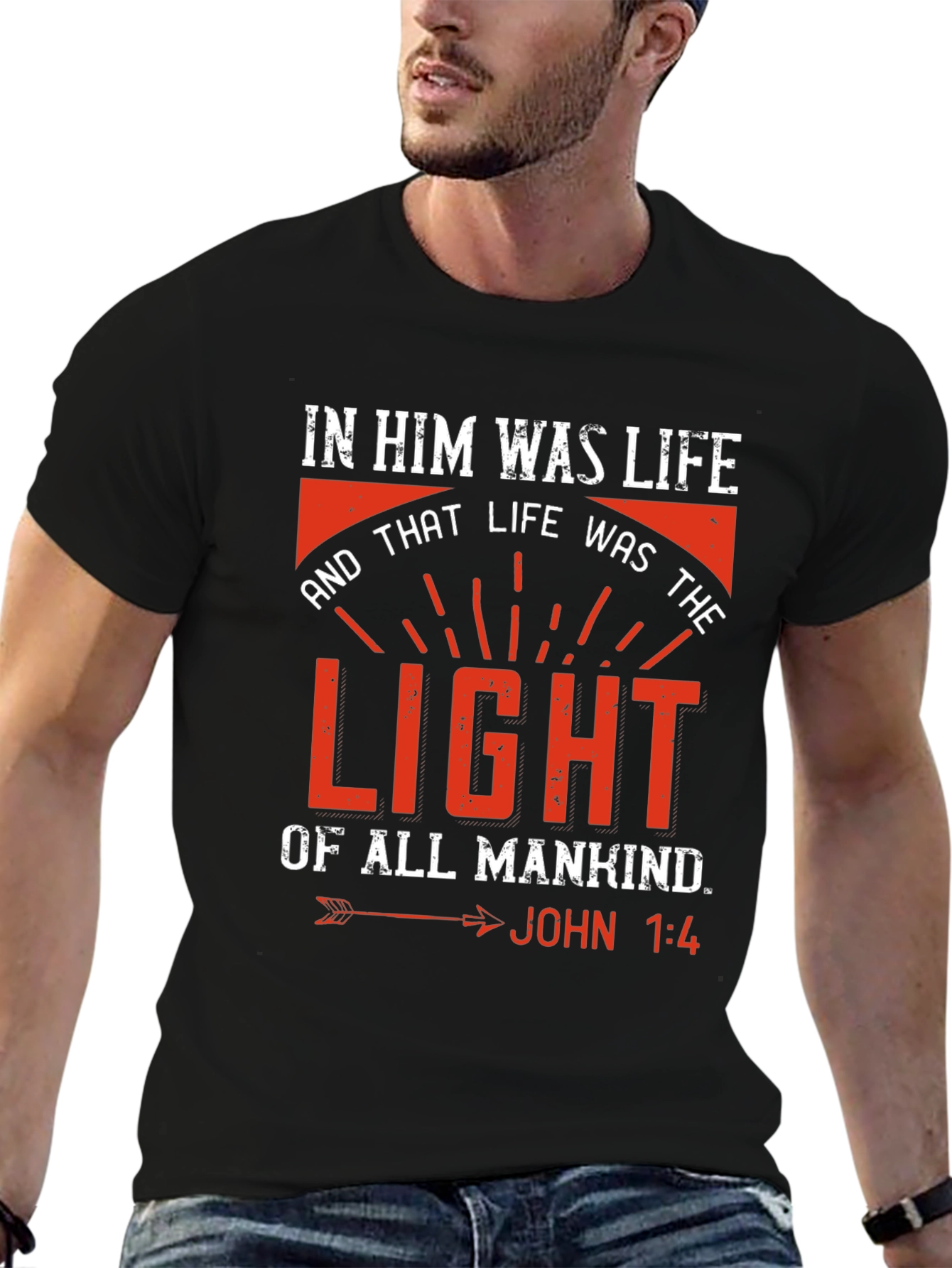 In Him Was Life Christian T-Shirt