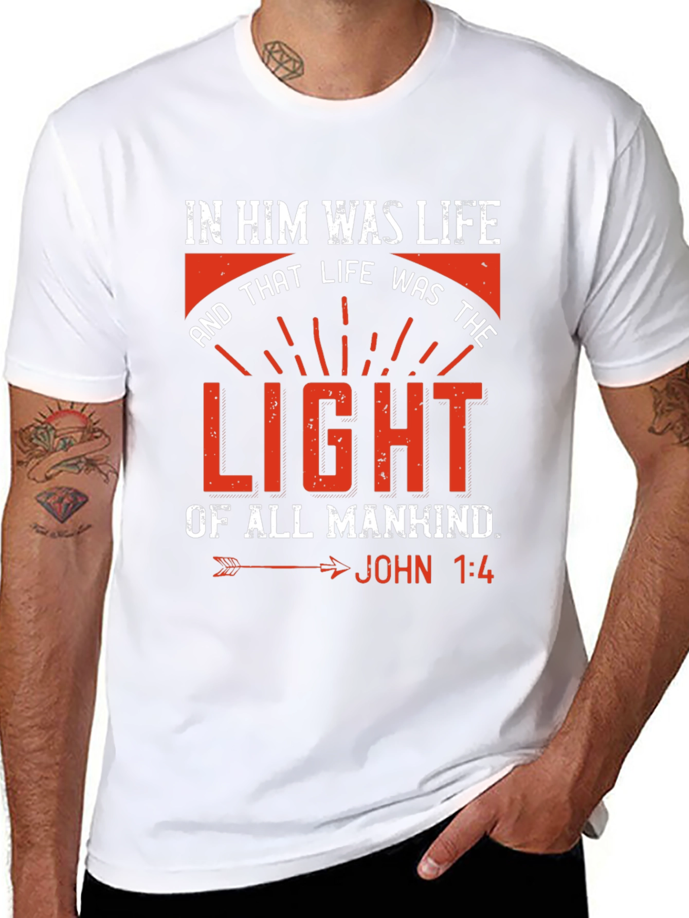In Him Was Life Christian T-Shirt