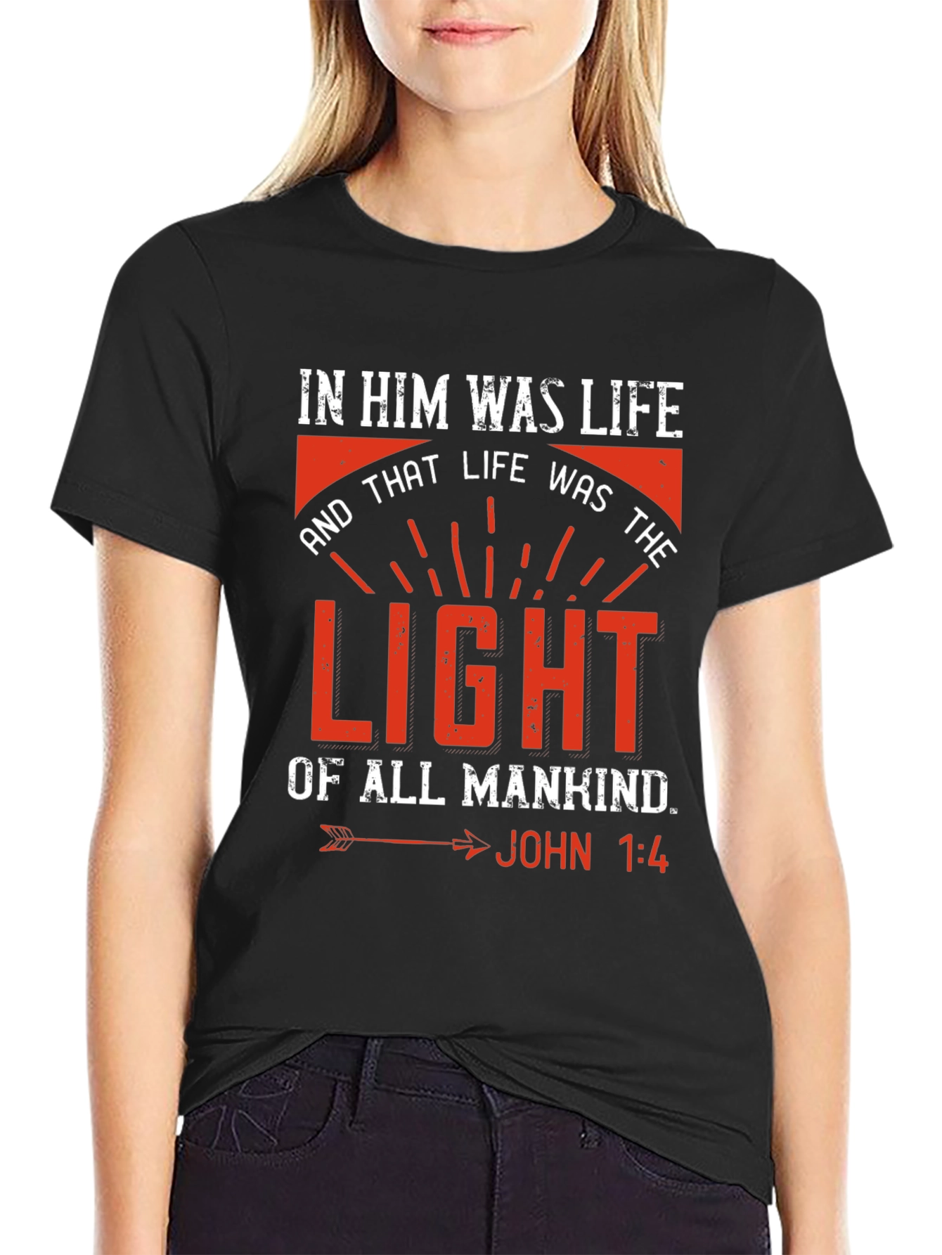 In Him Was Life Christian T-Shirt