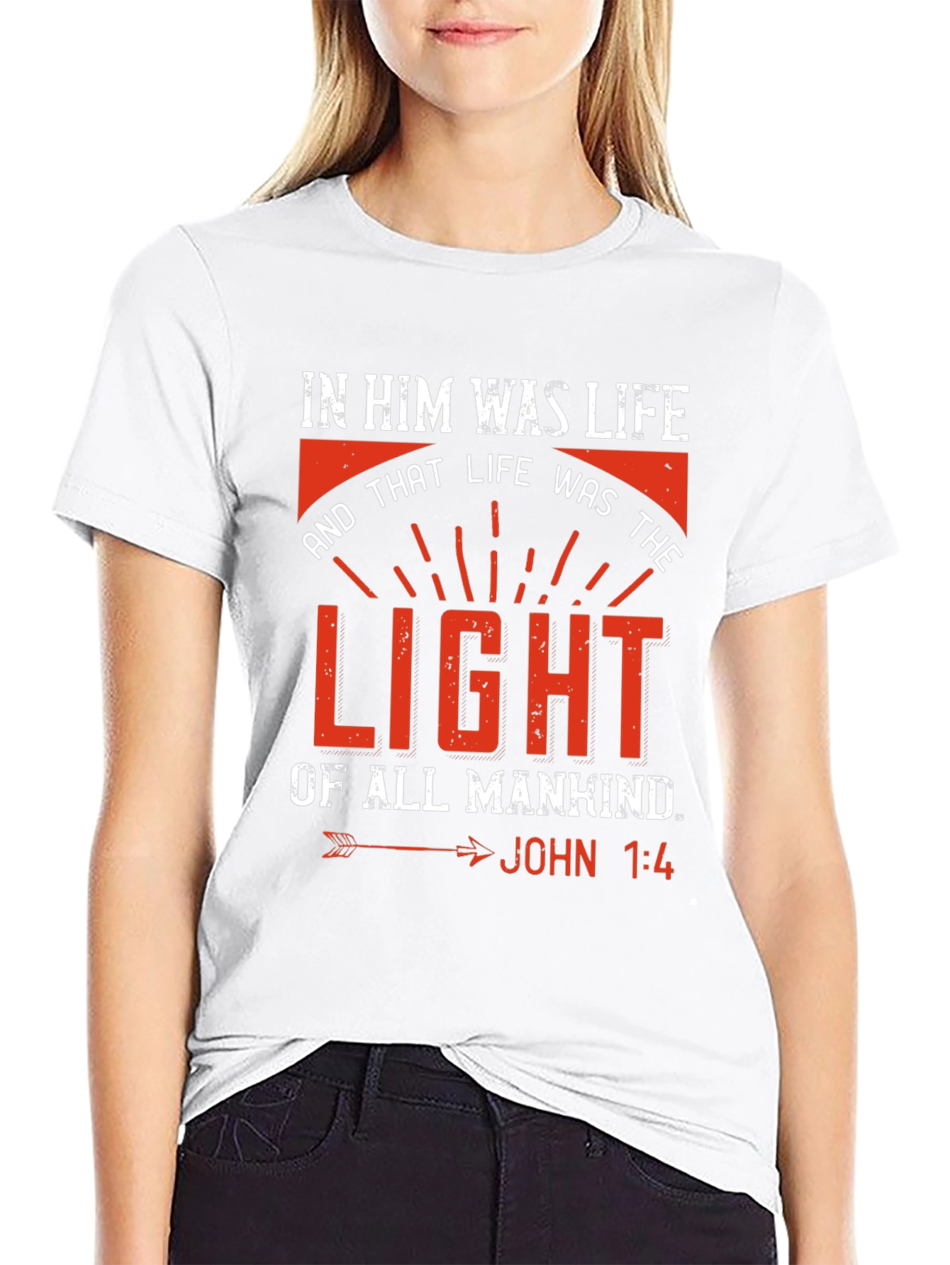 In Him Was Life Christian T-Shirt