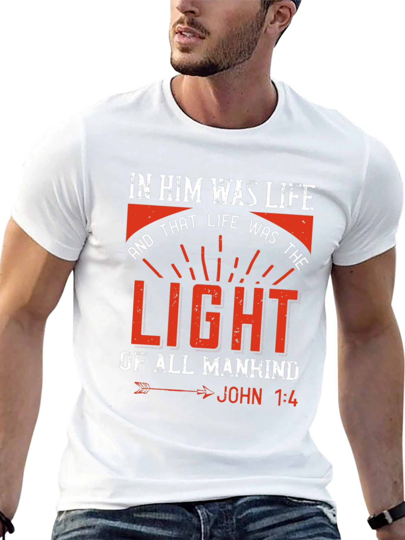In Him Was Life Christian T-Shirt