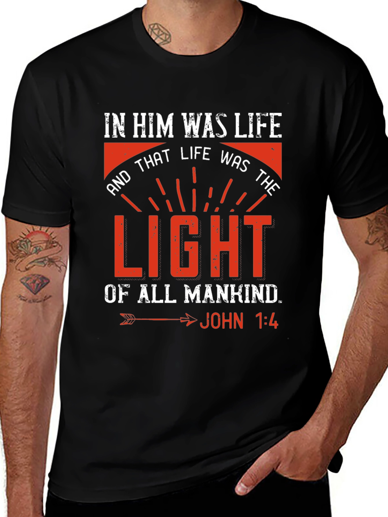 In Him Was Life Christian T-Shirt