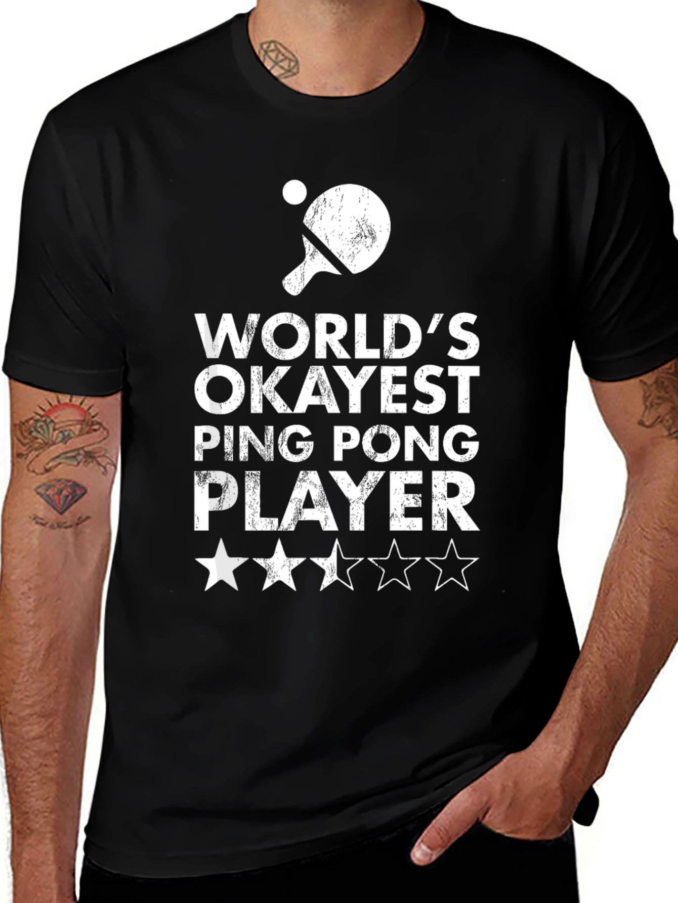 Worlds Okayest Ping Pong Player Graphic Tee