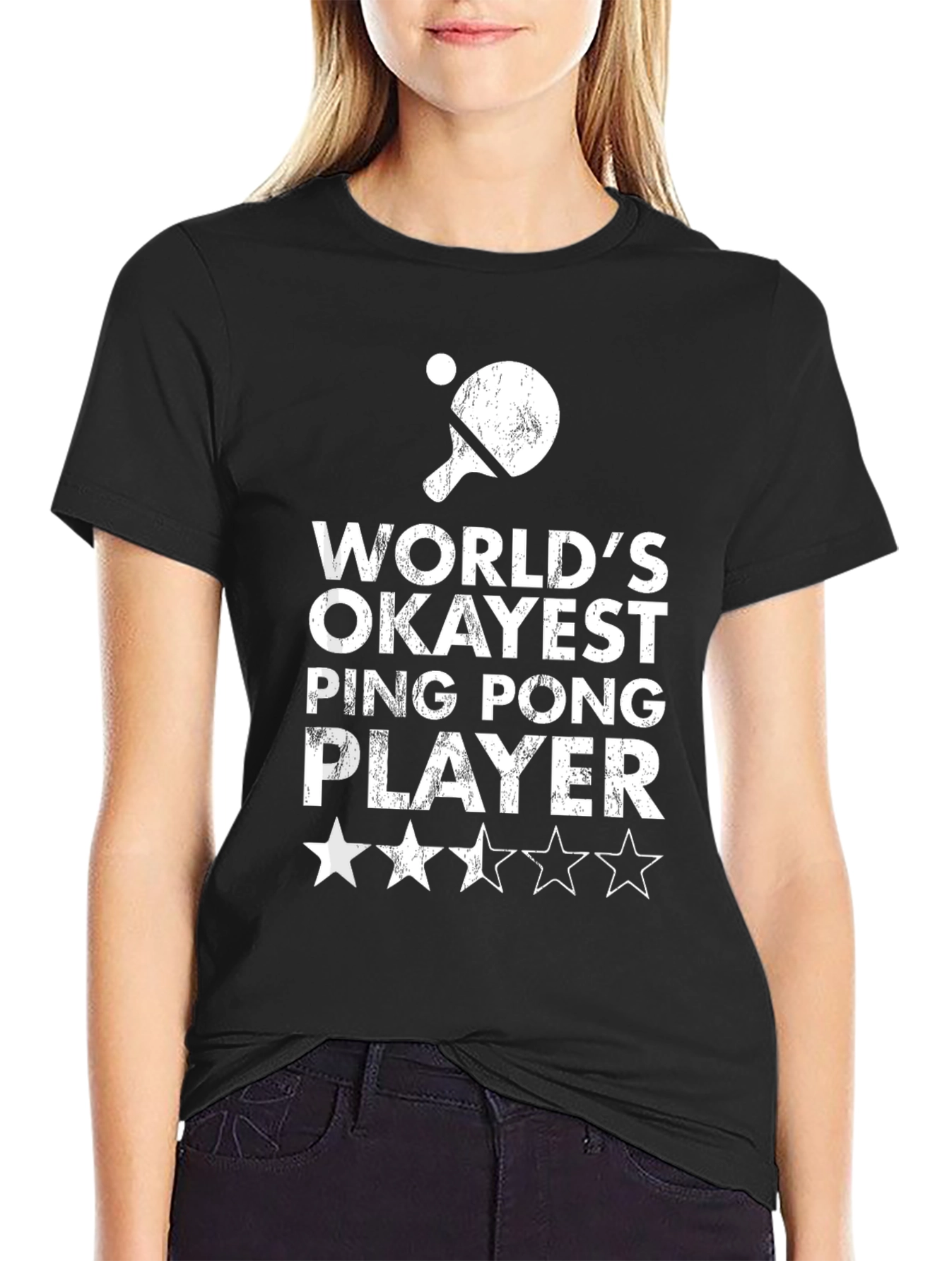 Worlds Okayest Ping Pong Player Graphic Tee