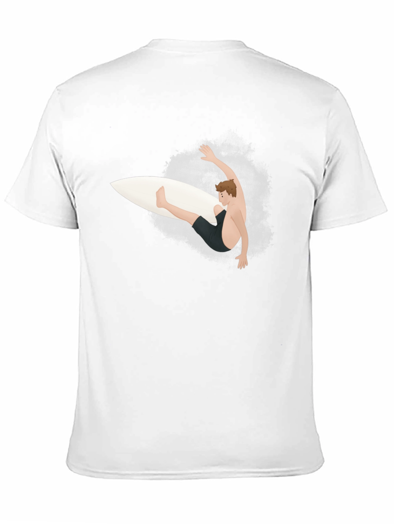 Surfer Graphic Tee - Black Cotton T-Shirt