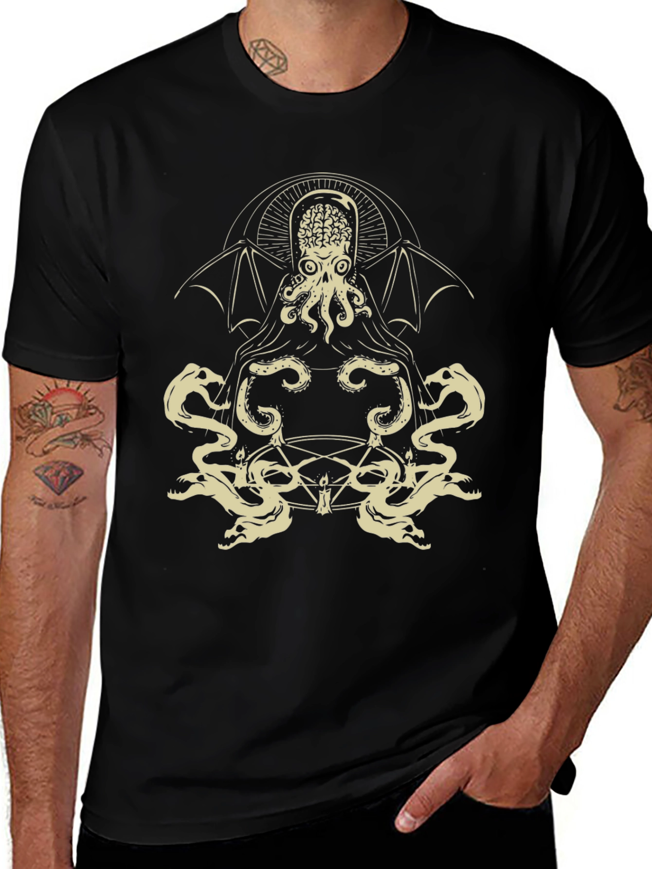 Cthulhu Graphic T-Shirt - Occult Tentacle Tee