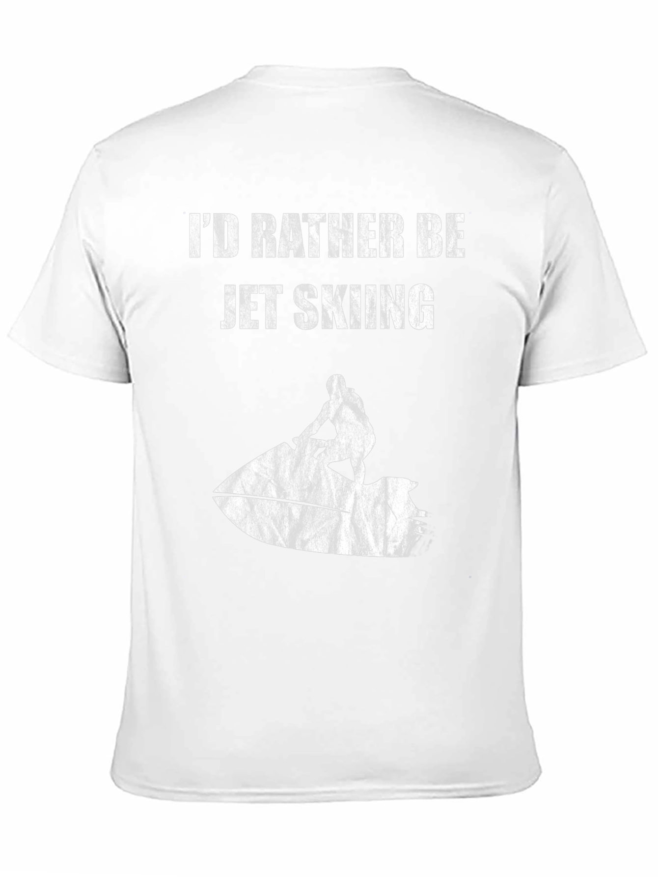 Jet Skiing Graphic Tee - Black Cotton T-Shirt