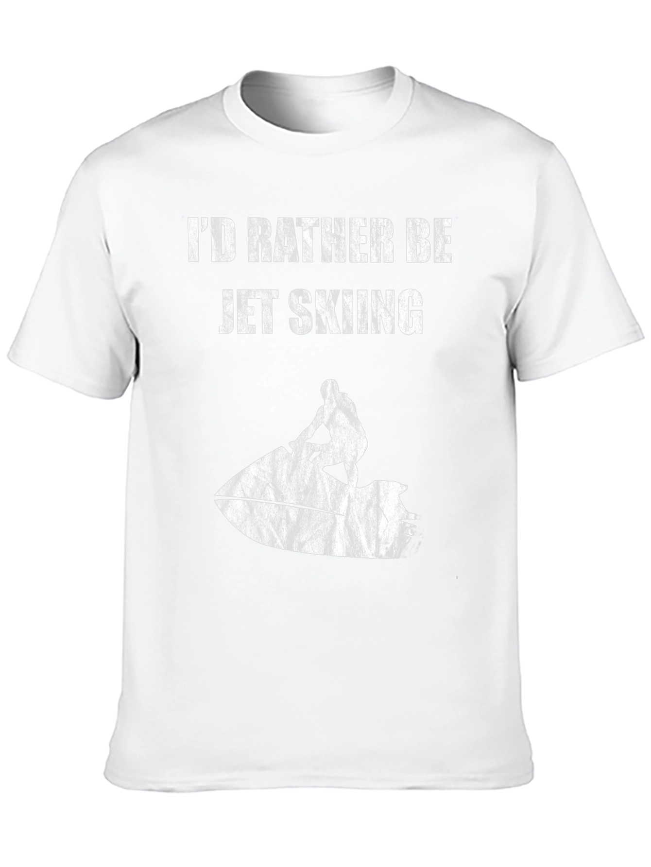 Jet Skiing Graphic Tee - Black Cotton T-Shirt
