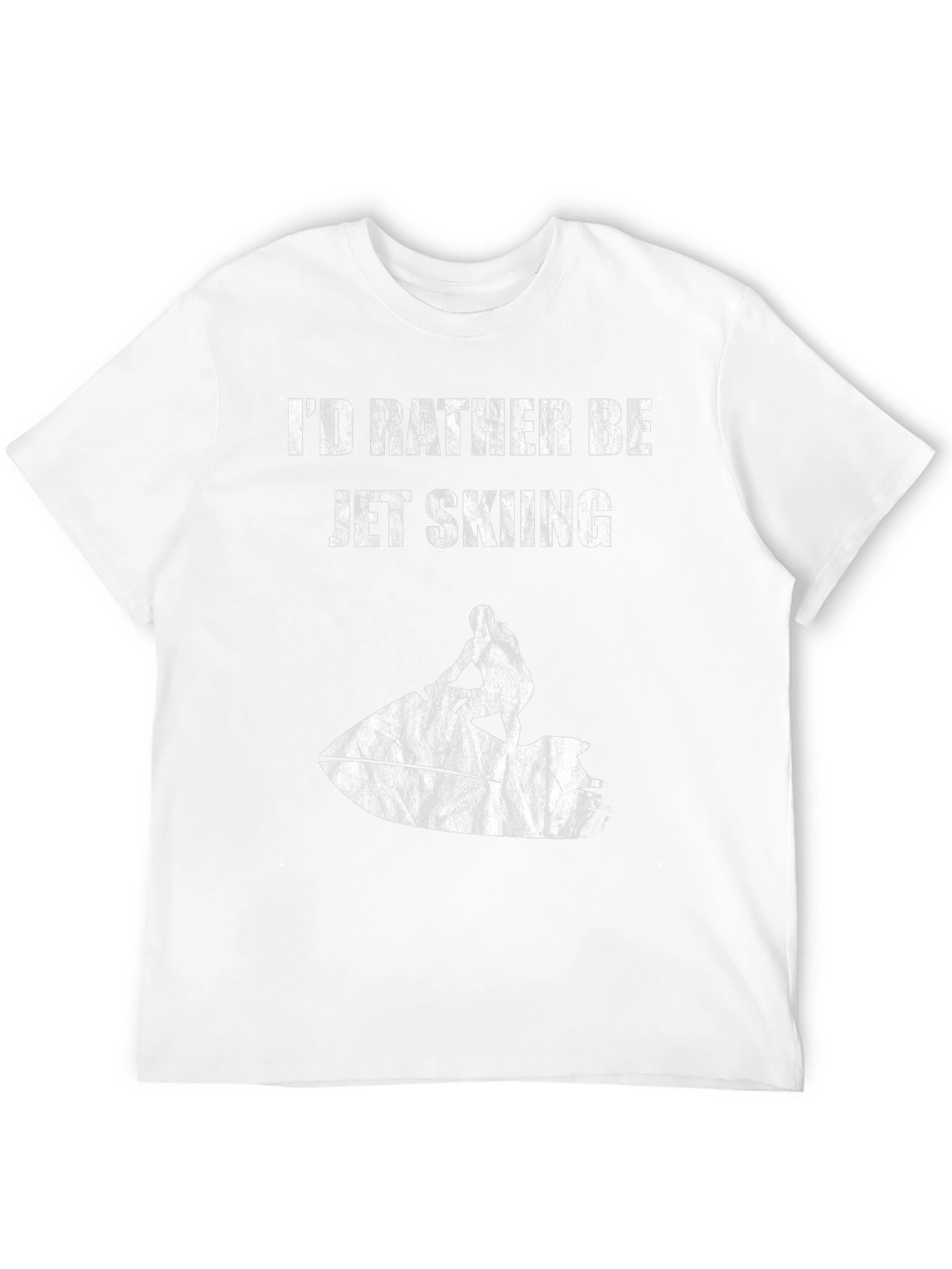 Jet Skiing Graphic Tee - Black Cotton T-Shirt