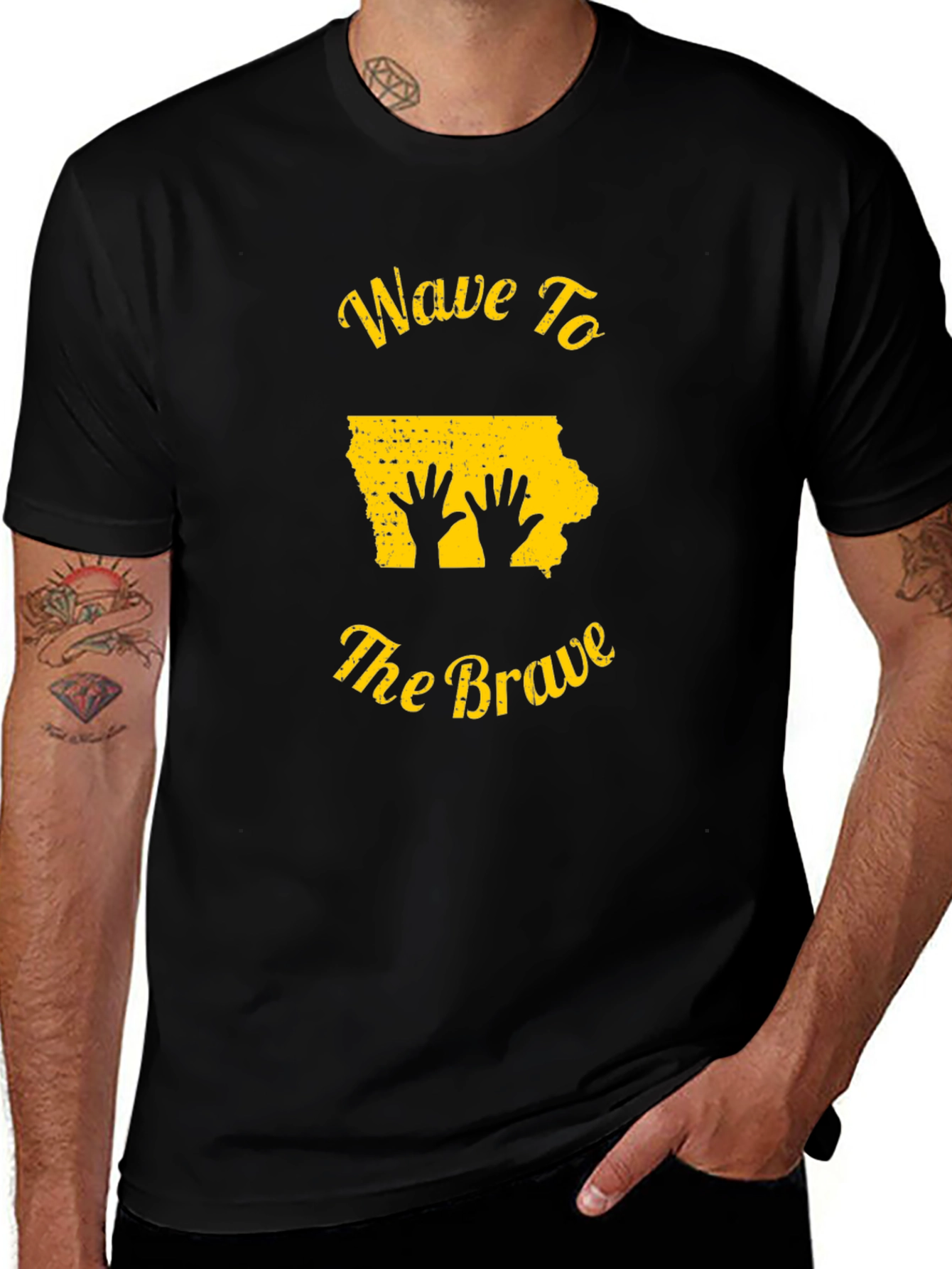 Wave To The Brave Iowa T-Shirt