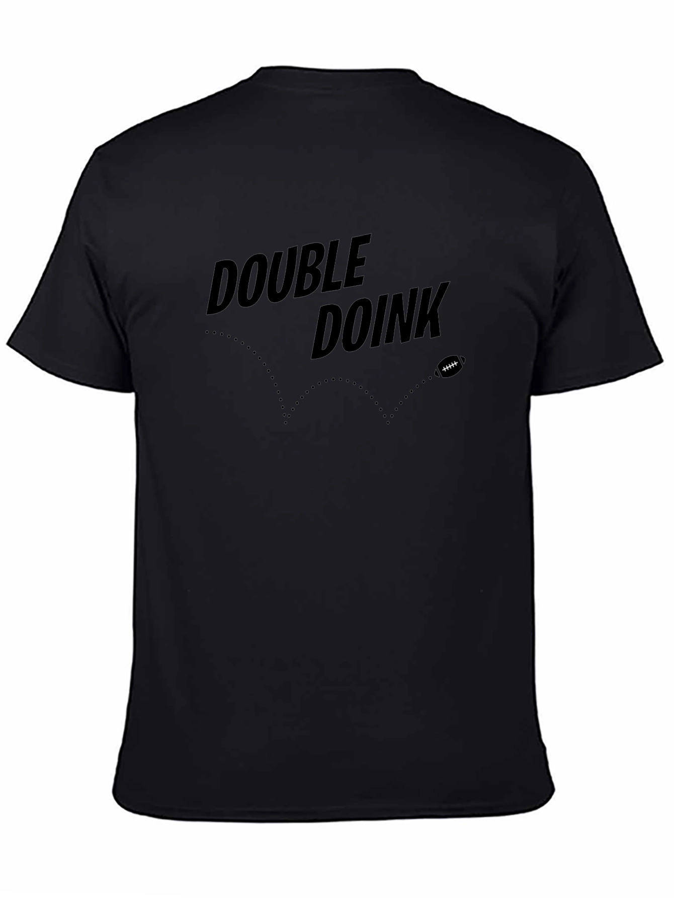 Double Doink Football T-Shirt - Black