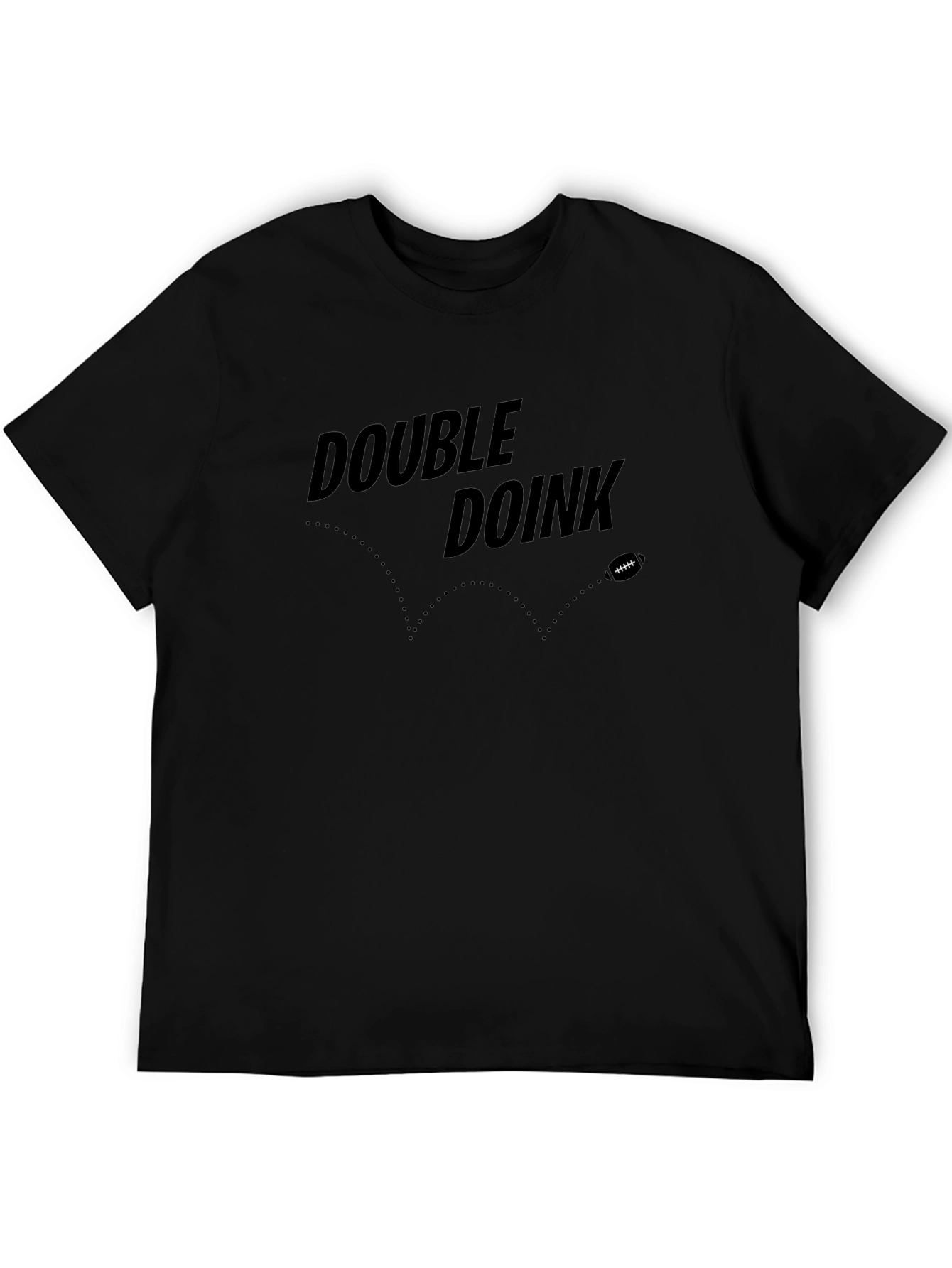 Double Doink Football T-Shirt - Black