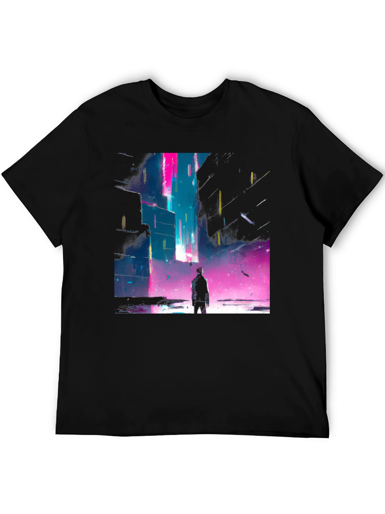 Cyberpunk Cityscape Graphic Tee