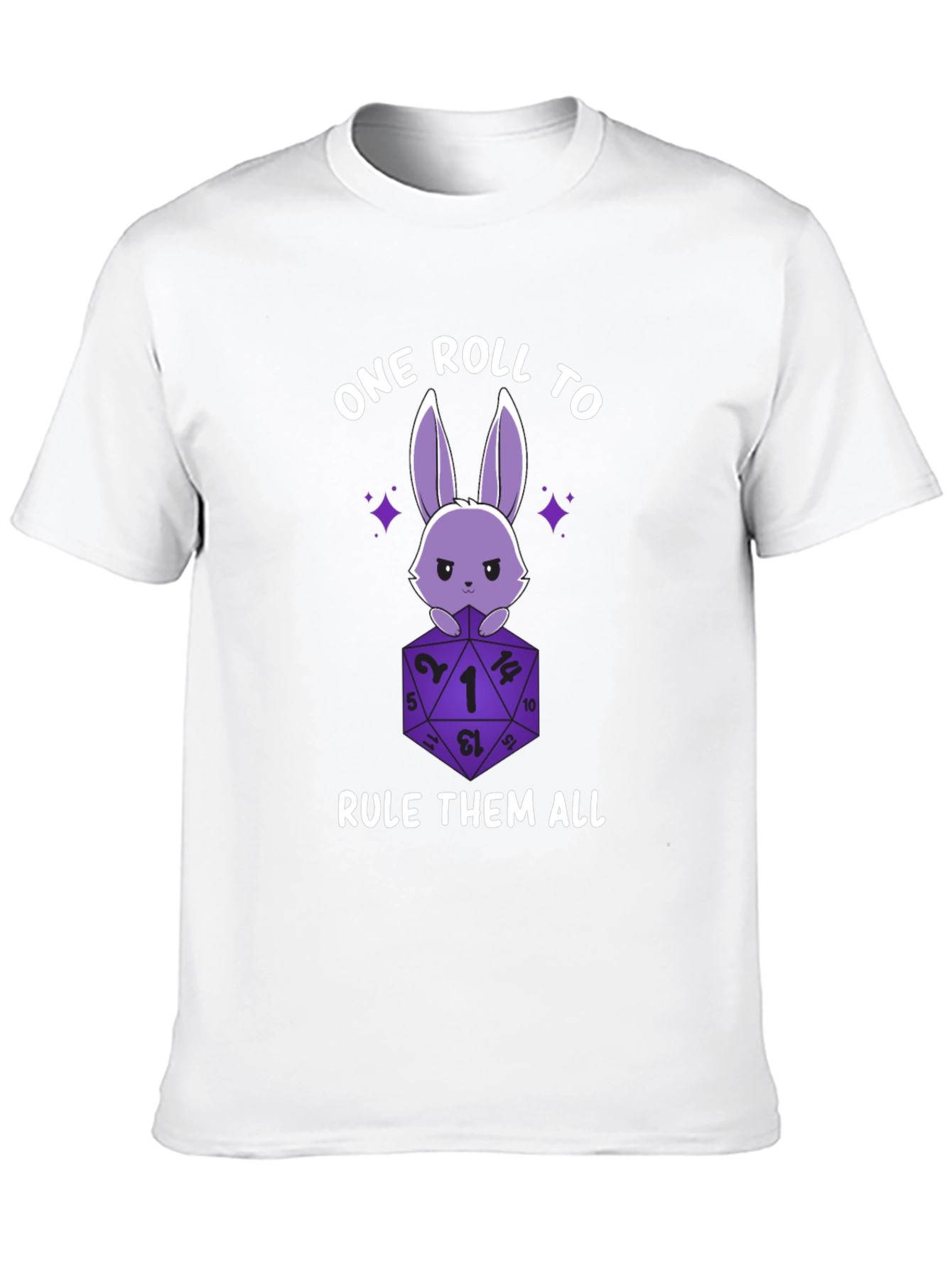 One Roll to Rule Them All D&D Bunny T-Shirt