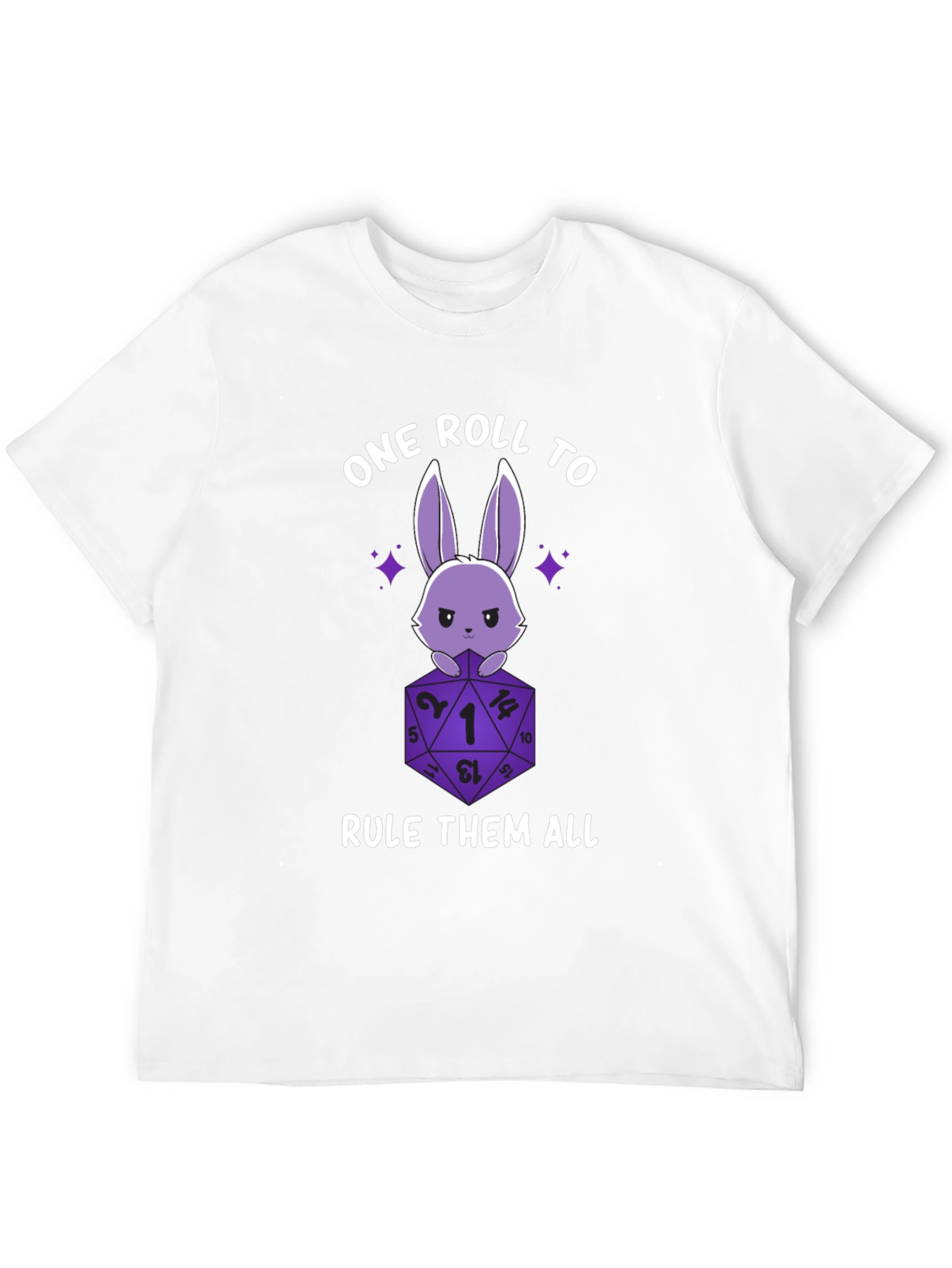 One Roll to Rule Them All D&D Bunny T-Shirt
