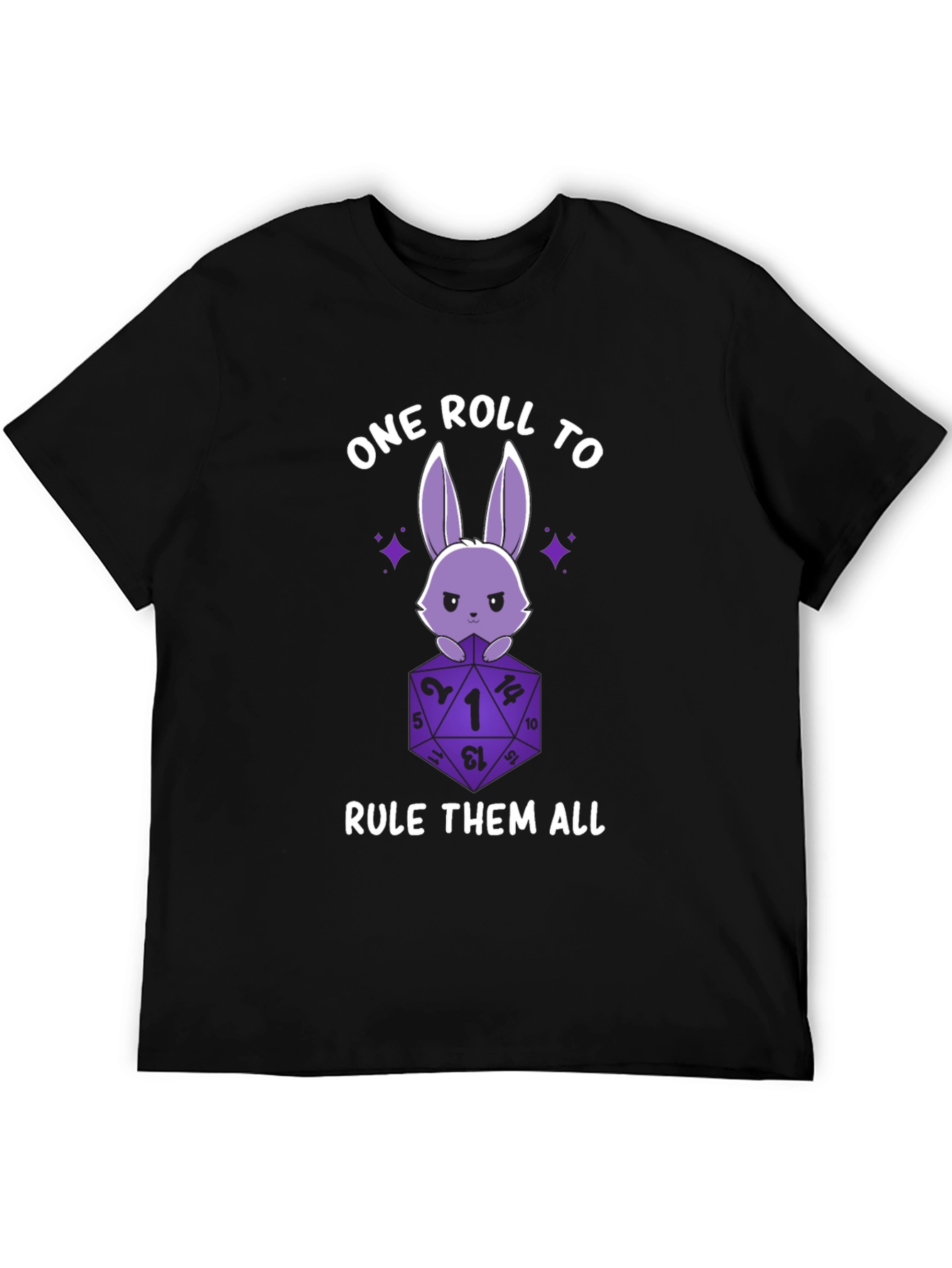 One Roll to Rule Them All D&D Bunny T-Shirt