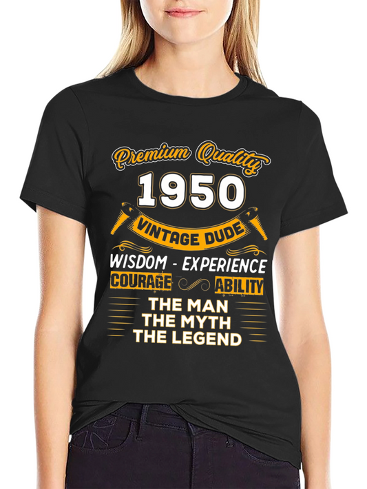 Premium Quality 1950 Vintage Dude Graphic Tee