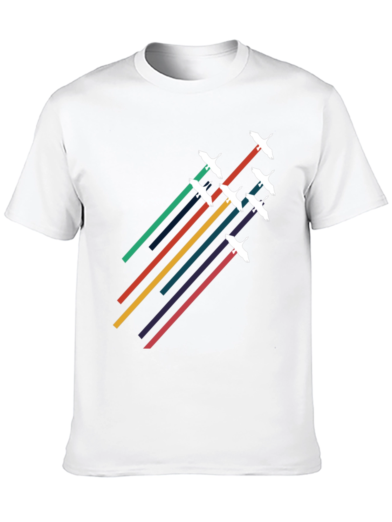 Retro Birds in Flight Graphic Tee