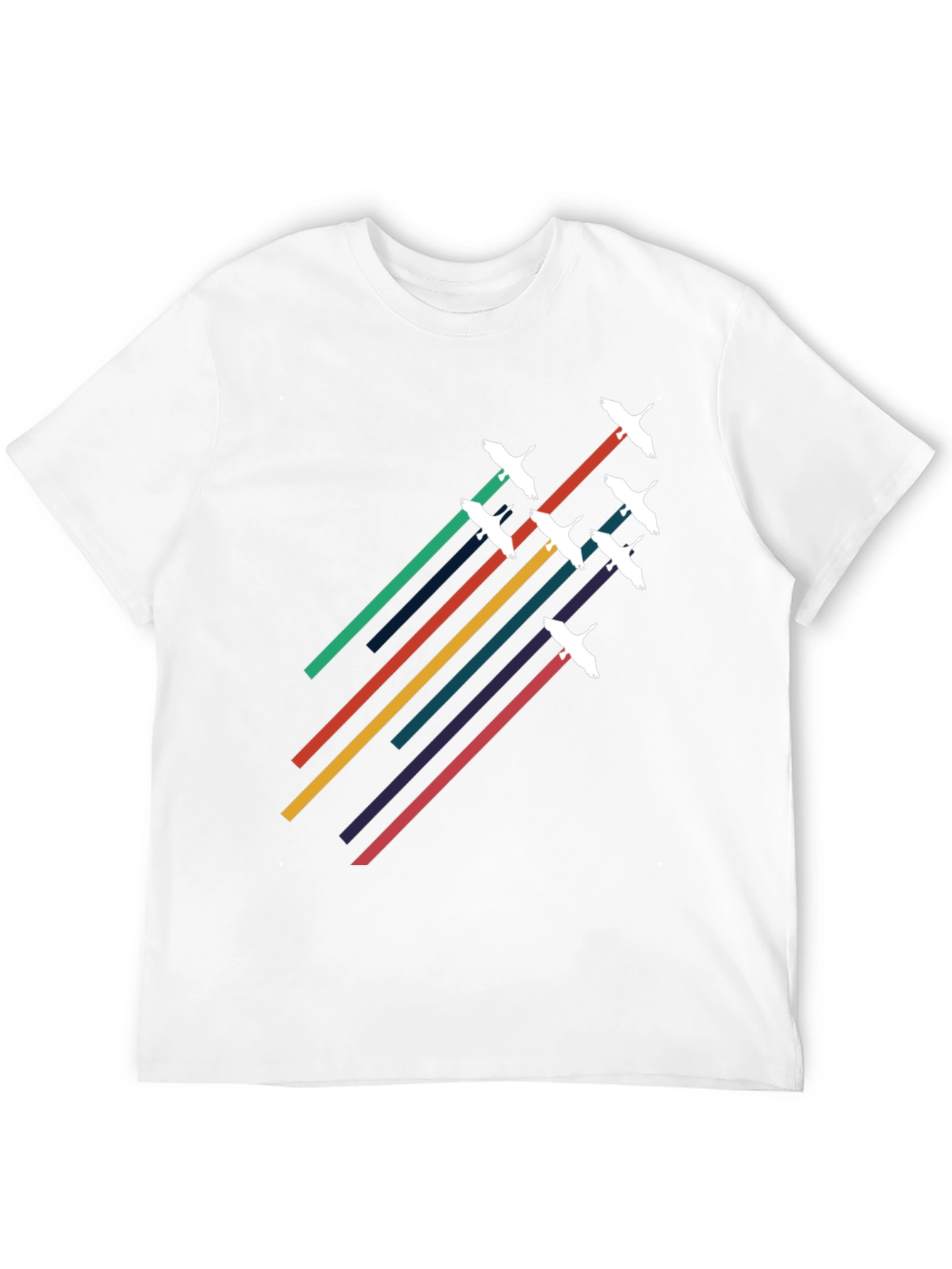 Retro Birds in Flight Graphic Tee