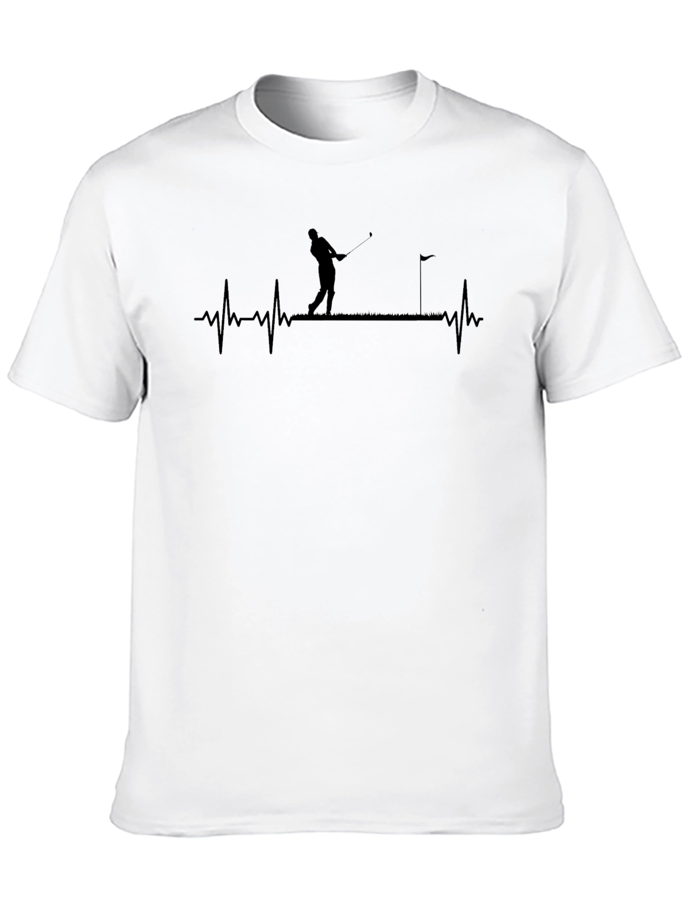 Golfing Heartbeat T-Shirt - Golfer Tee