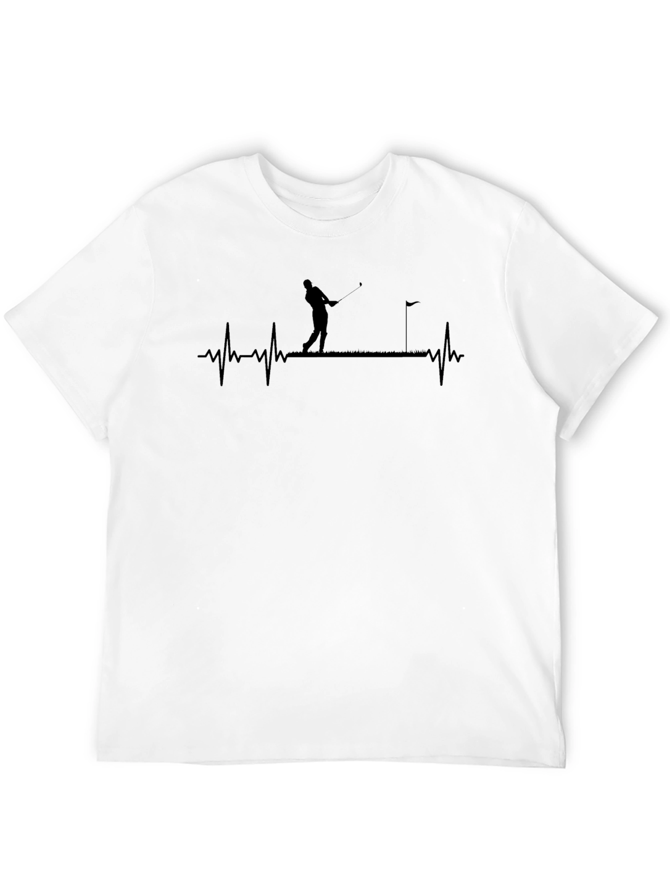 Golfing Heartbeat T-Shirt - Golfer Tee