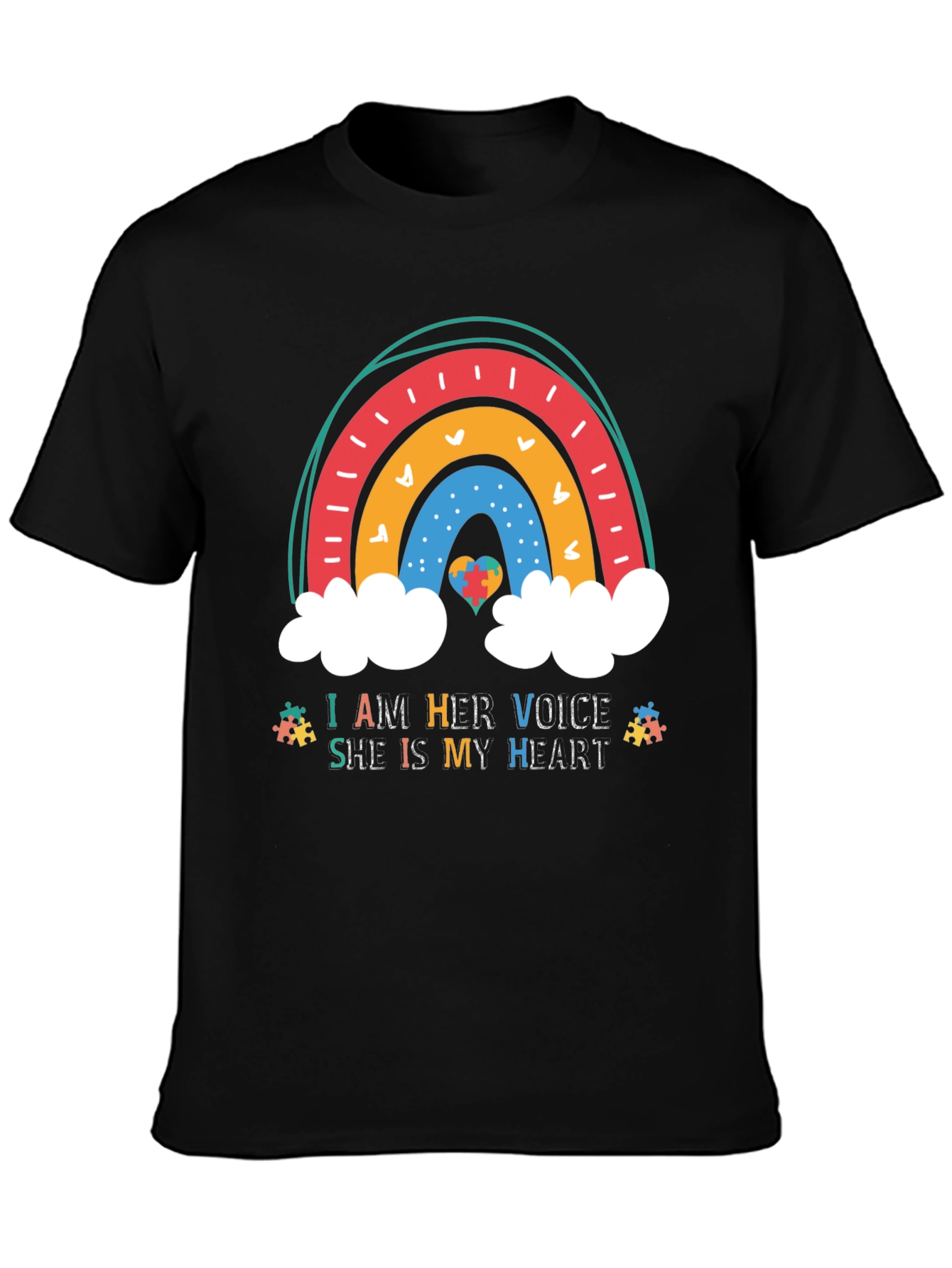 Autism Awareness Rainbow Heart T-Shirt