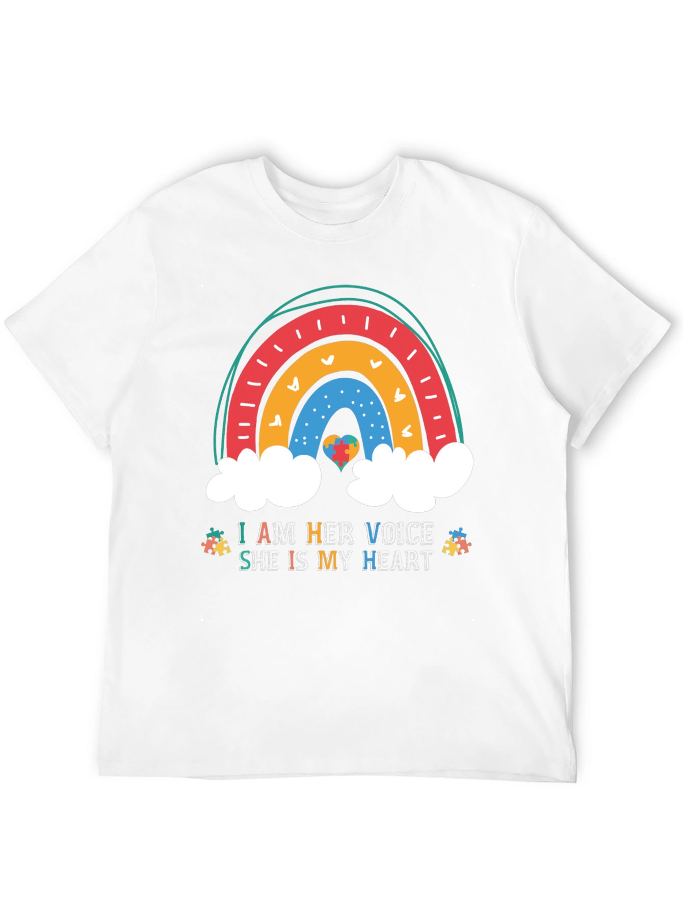 Autism Awareness Rainbow Heart T-Shirt