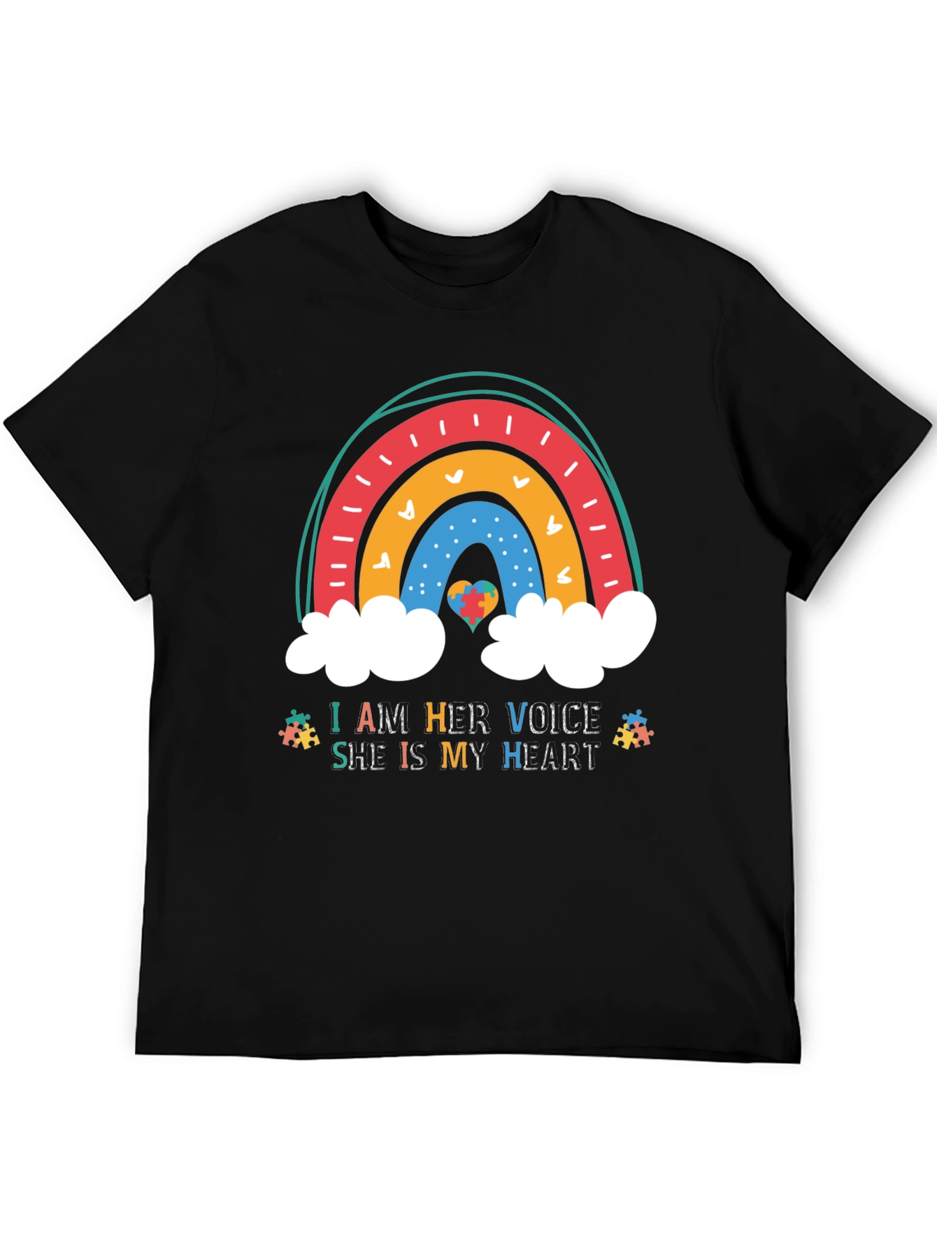 Autism Awareness Rainbow Heart T-Shirt