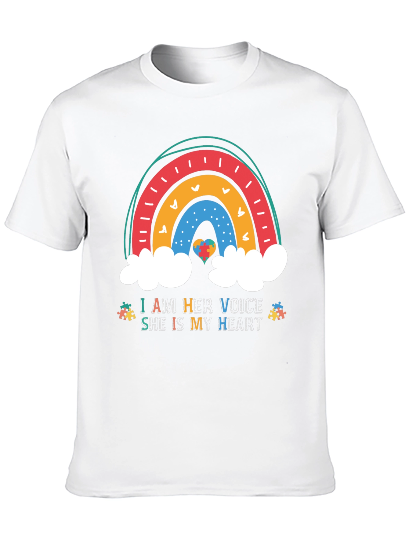 Autism Awareness Rainbow Heart T-Shirt