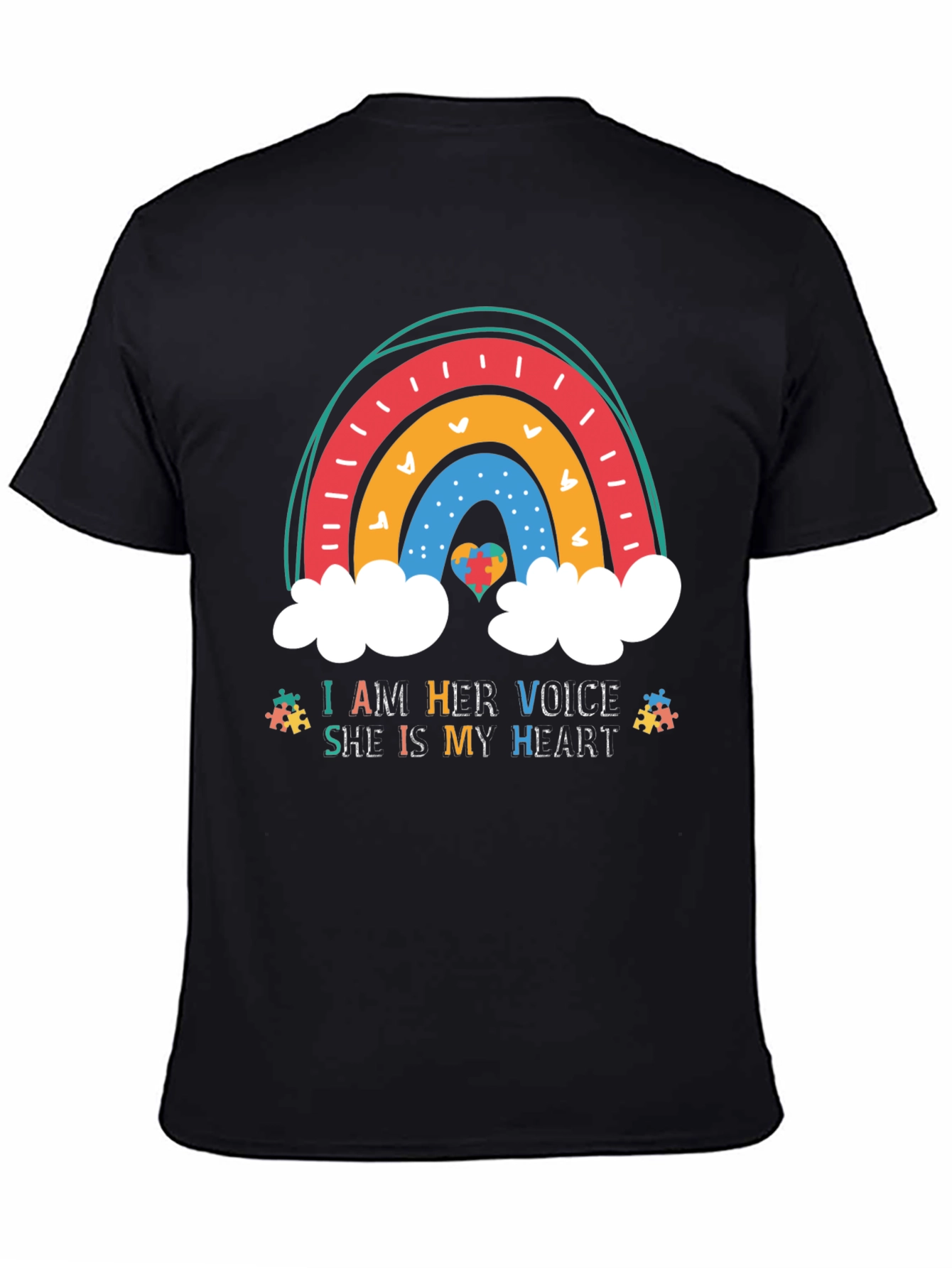 Autism Awareness Rainbow Heart T-Shirt
