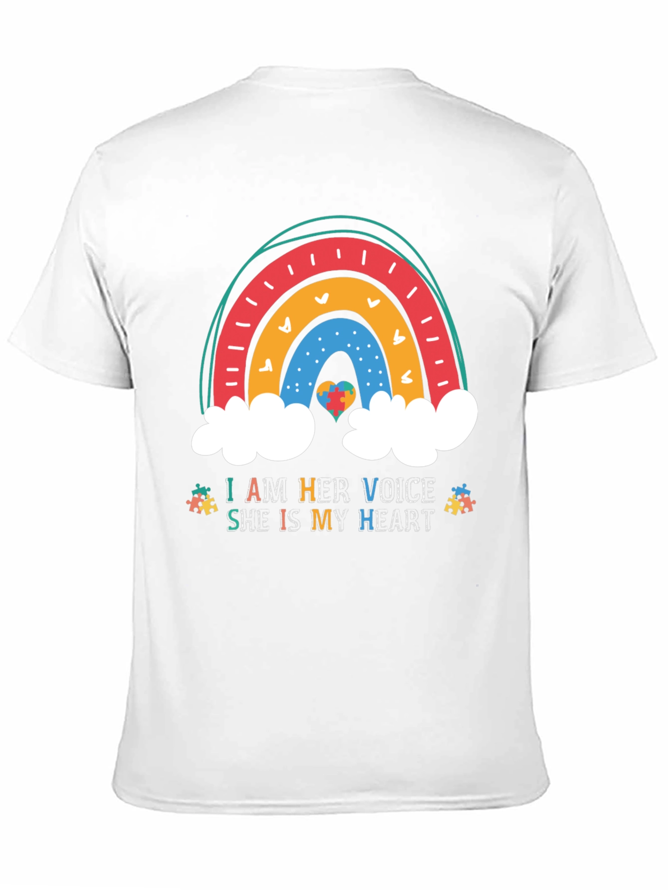 Autism Awareness Rainbow Heart T-Shirt