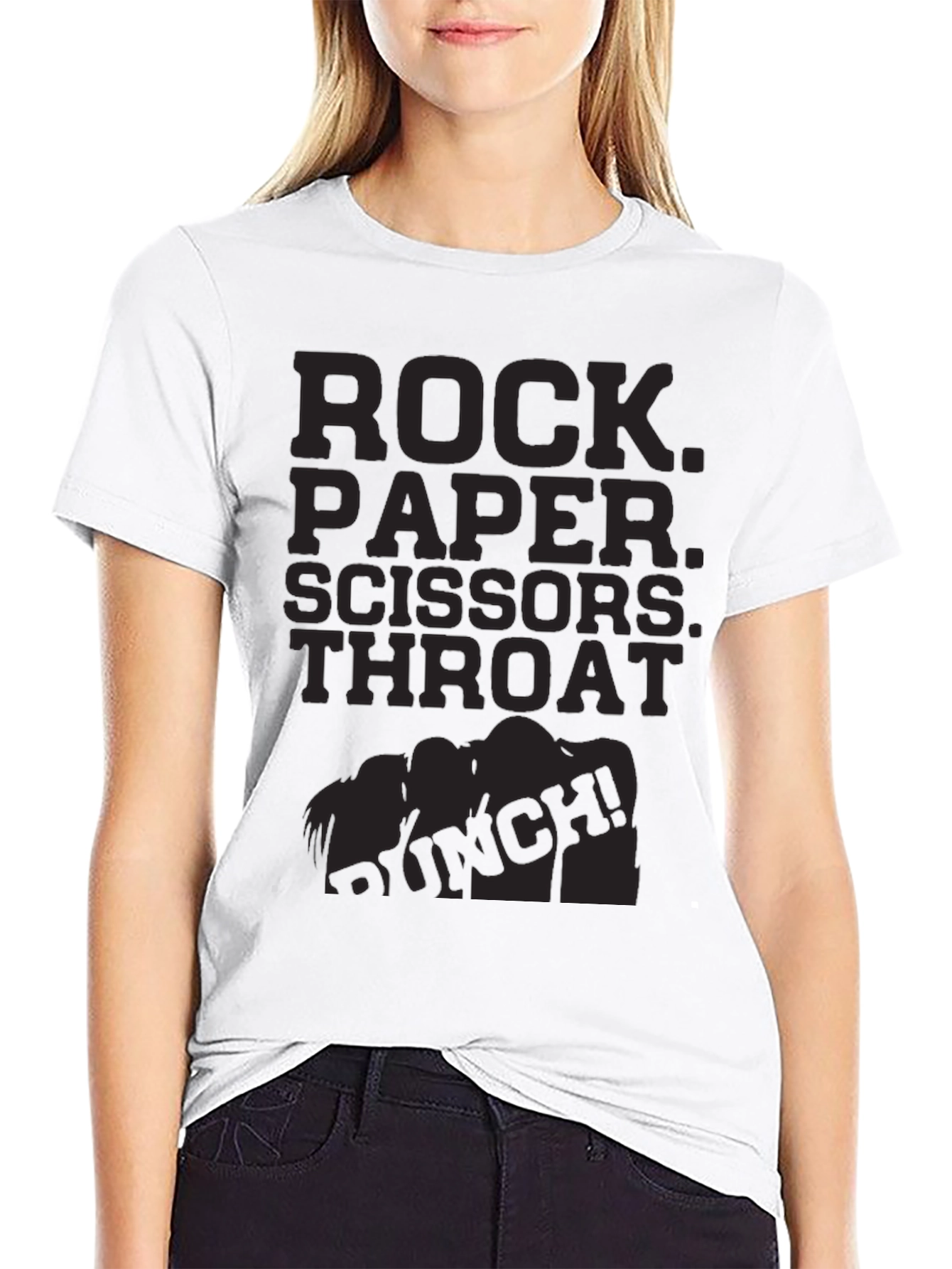 Rock Paper Scissors Throat Punch T-Shirt