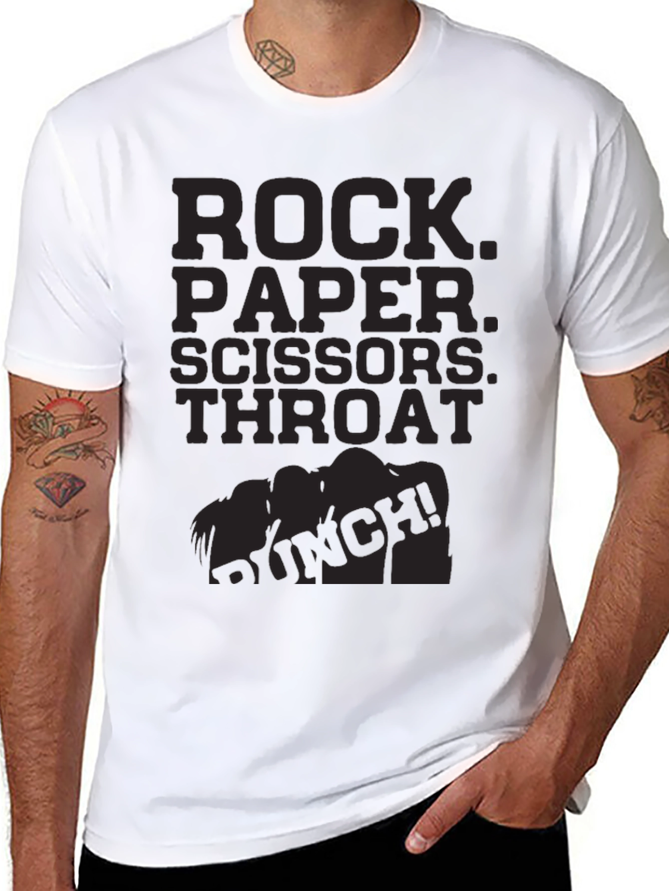 Rock Paper Scissors Throat Punch T-Shirt