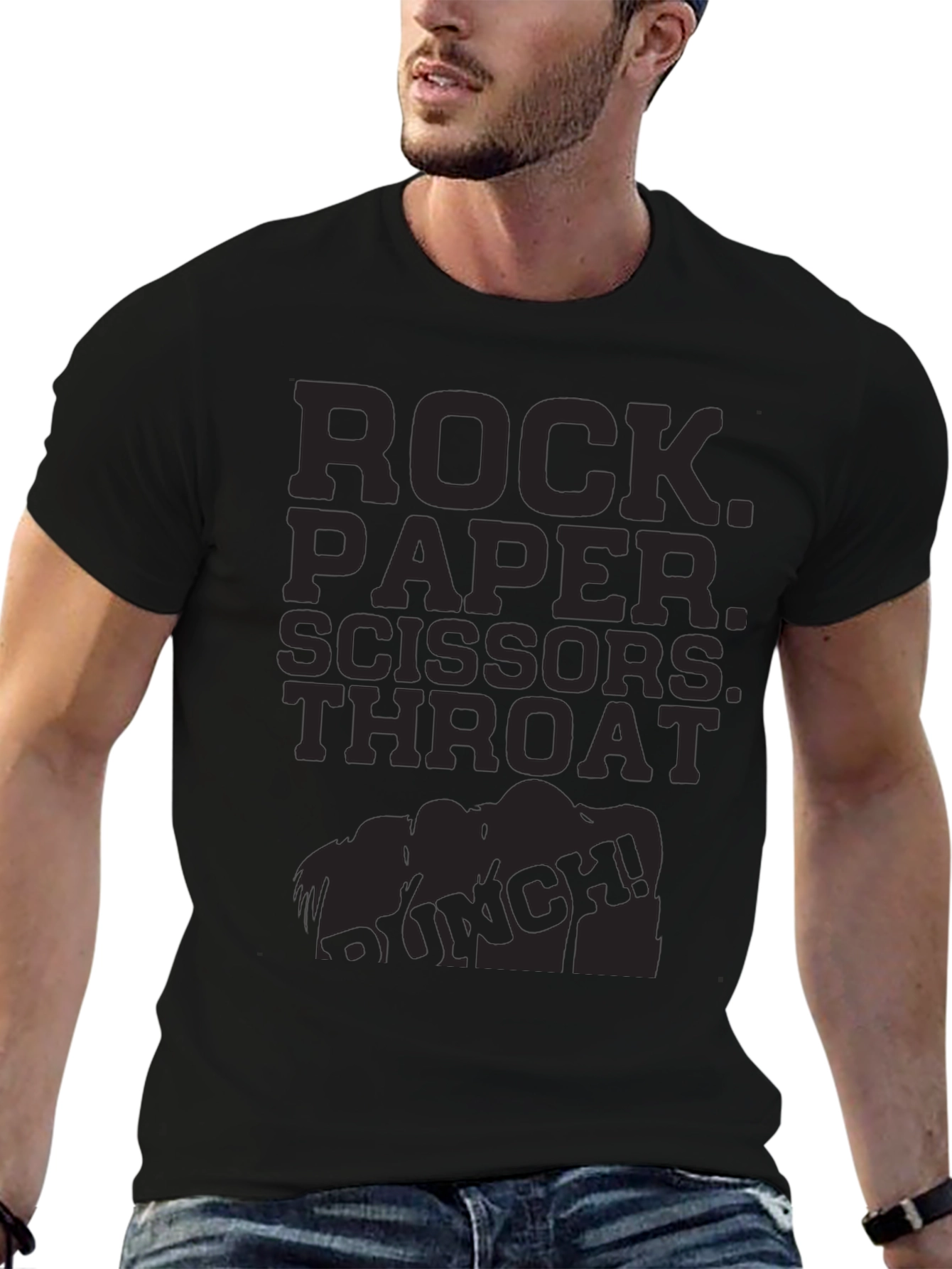 Rock Paper Scissors Throat Punch T-Shirt