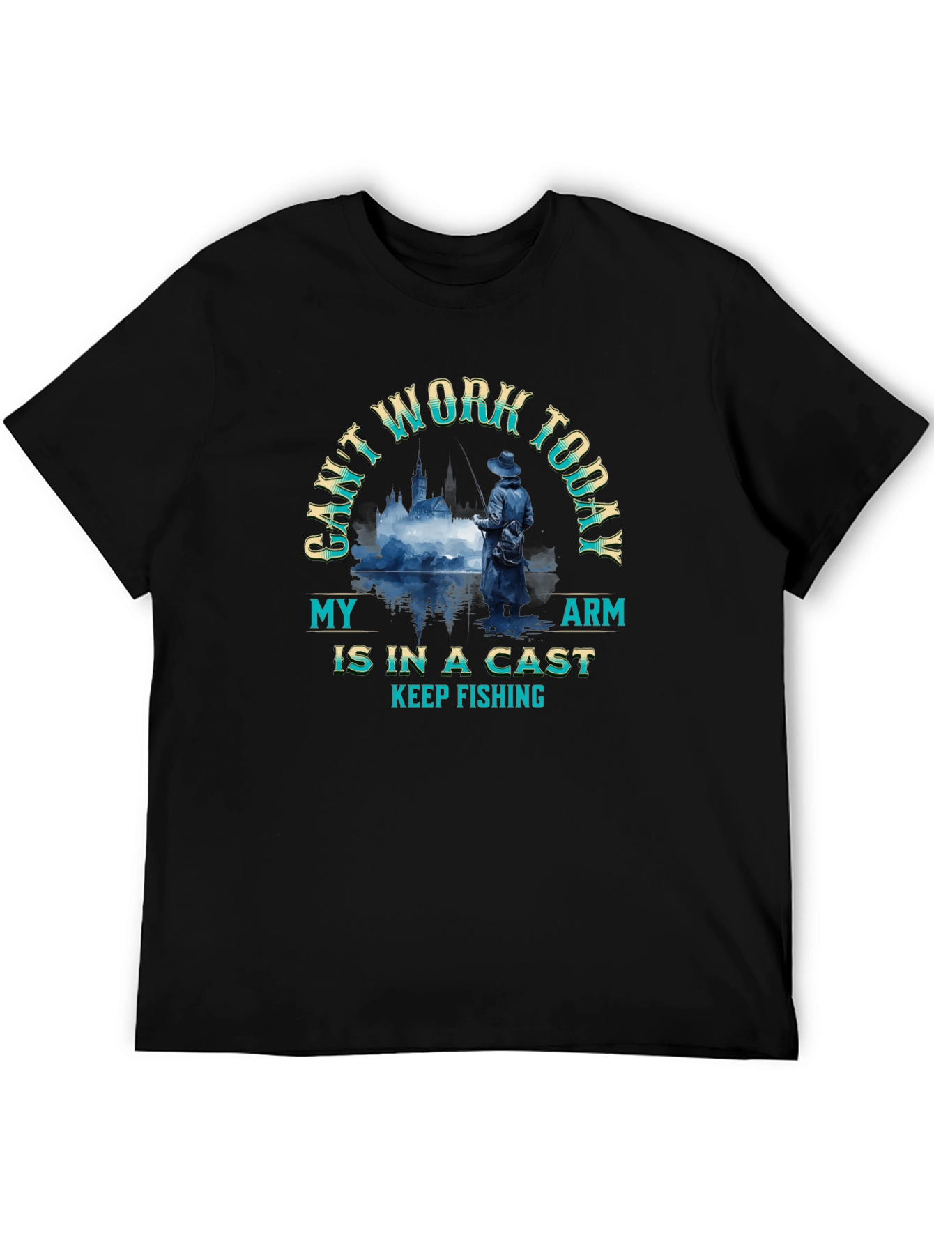 Funny Fishing T-Shirt - Cant Work Today Tee
