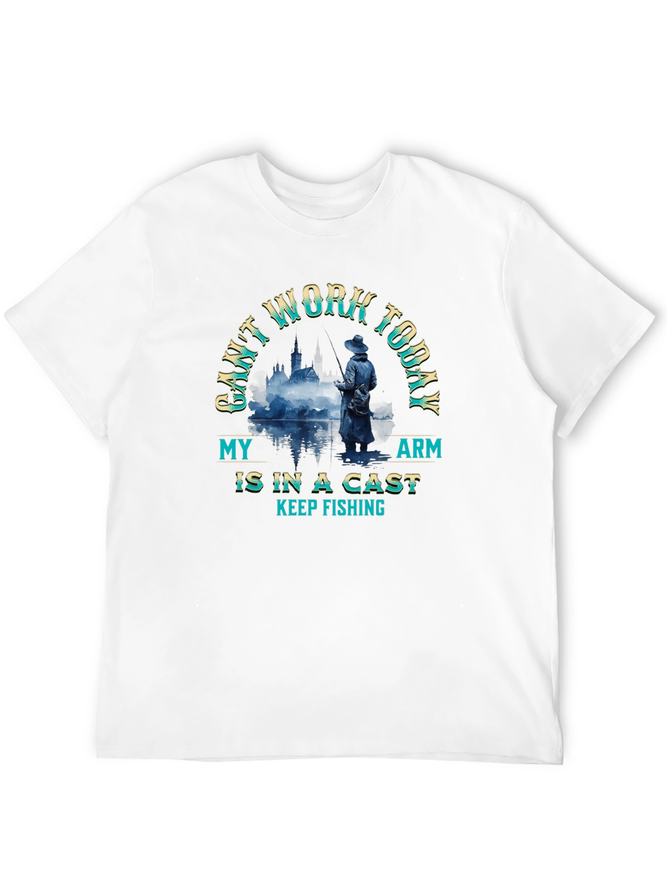 Funny Fishing T-Shirt - Cant Work Today Tee