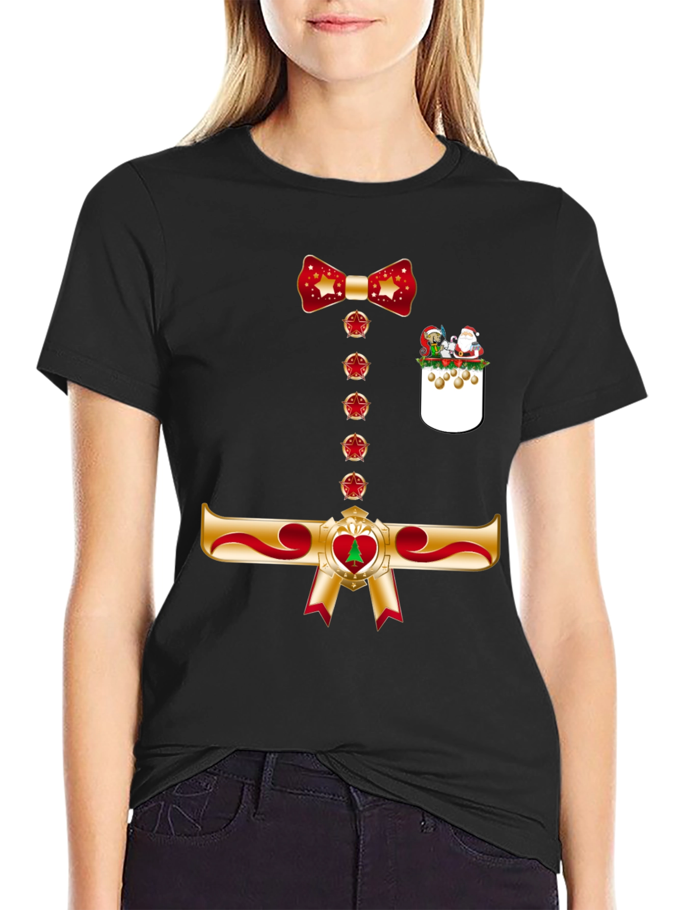 Festive Bowtie Christmas T-Shirt
